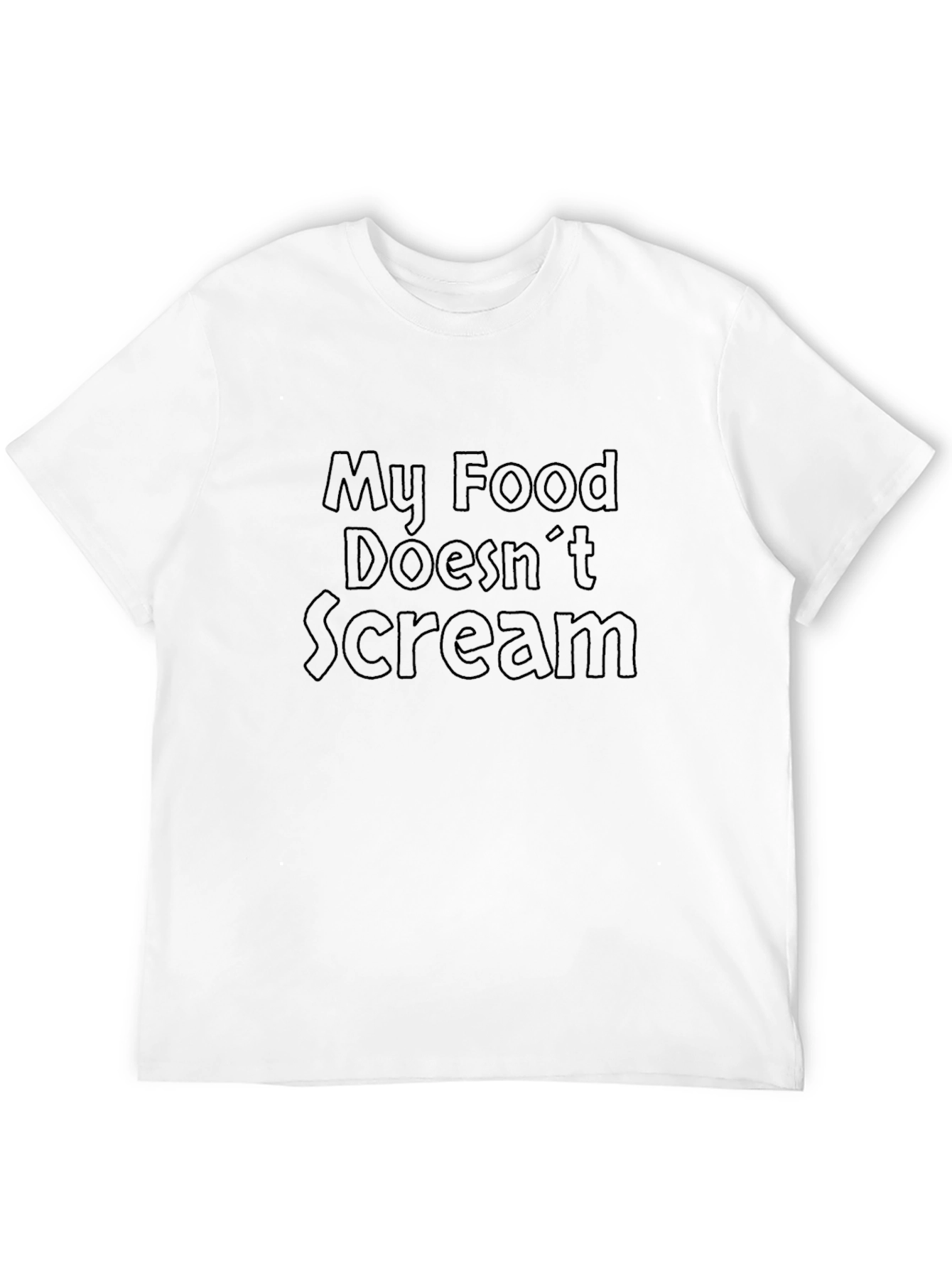 Black My Food Doesn't Scream Graphic T-Shirt view 12