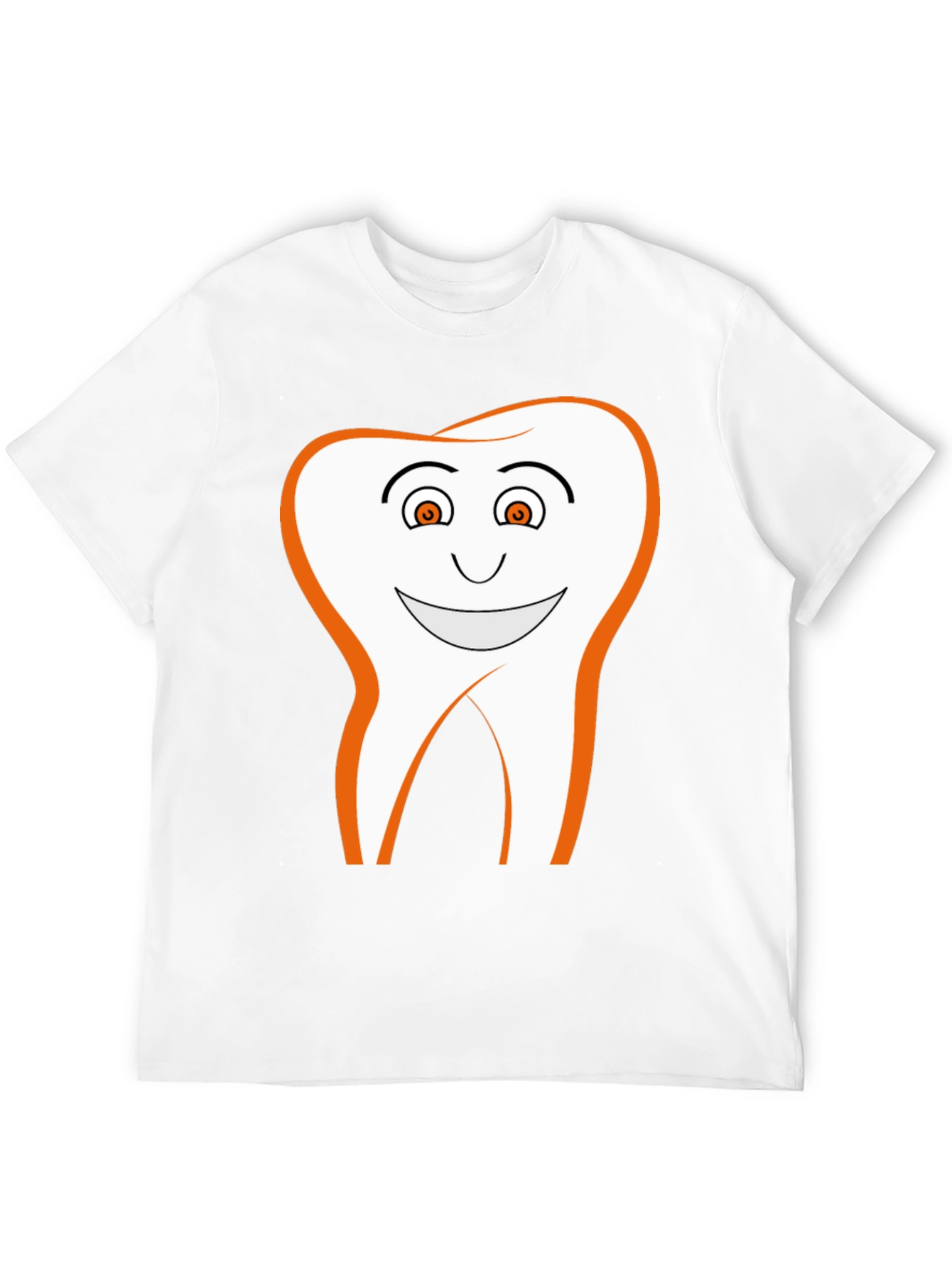 Black Smiling Tooth Graphic Tee - Black Cotton Blend T-Shirt view 12