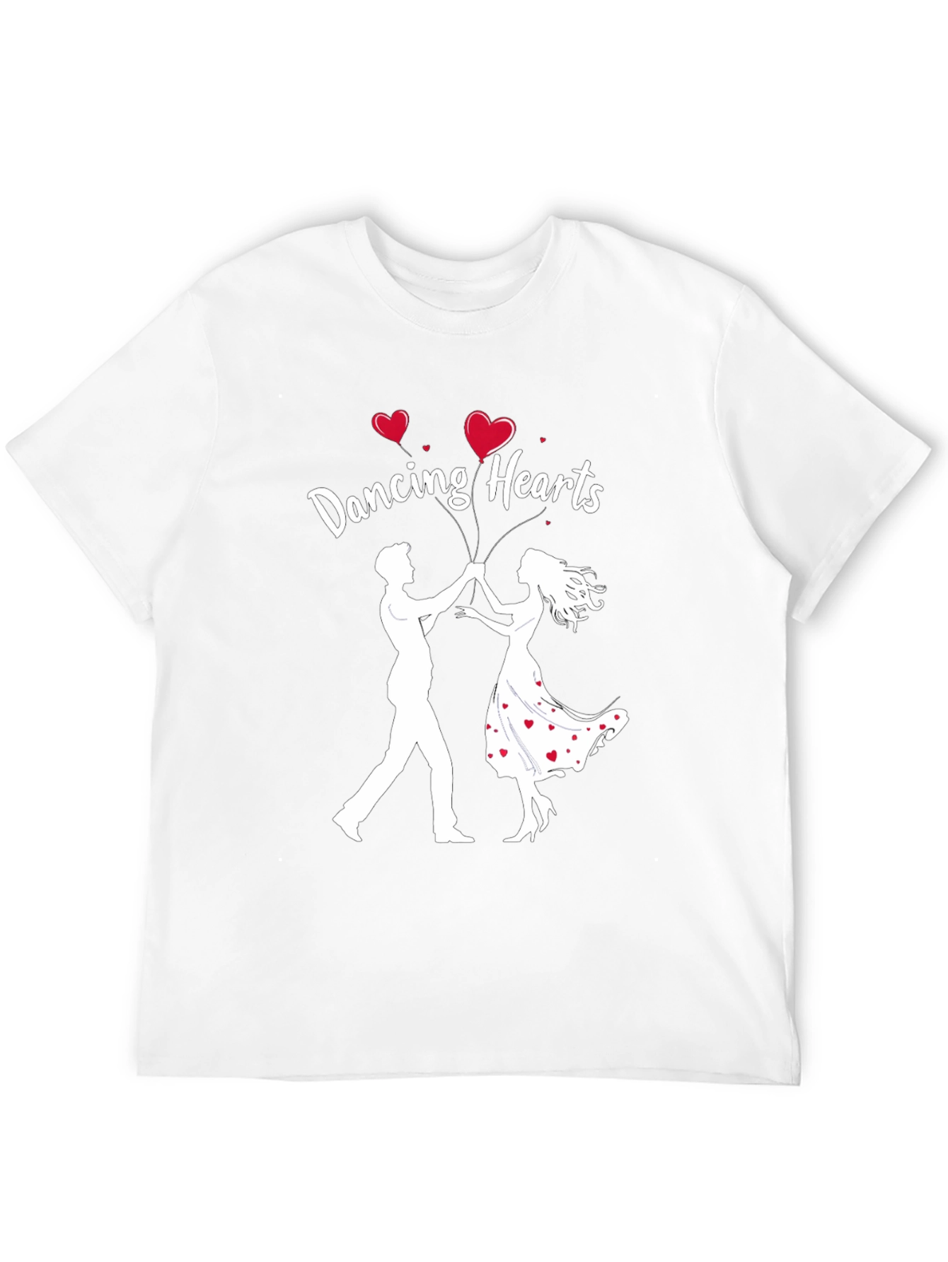 Black Dancing Hearts Graphic Black T-Shirt view 12