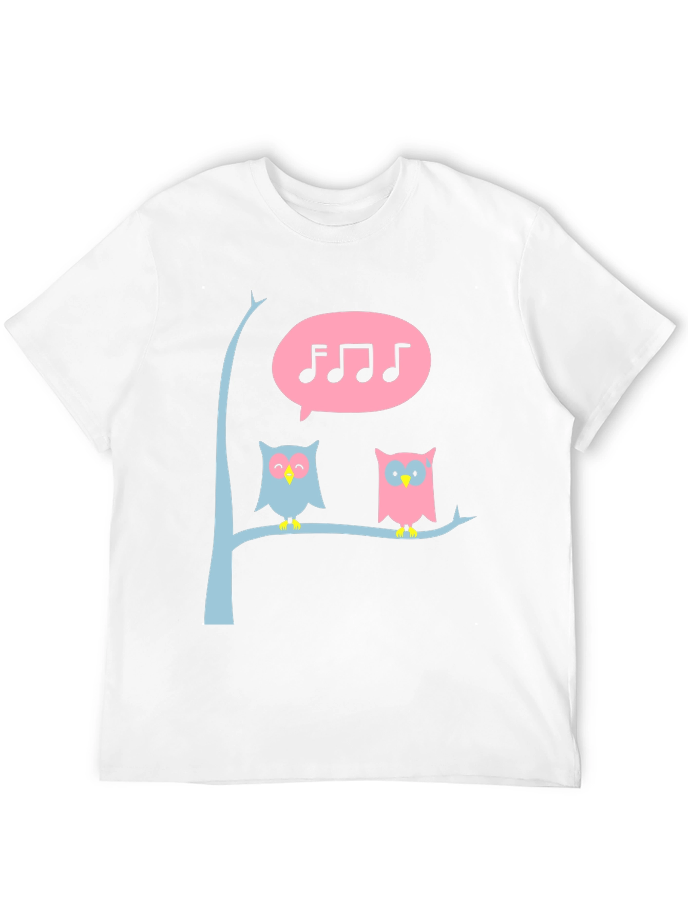 Black Singing Owl T-Shirt - Cute Graphic Tee view 12