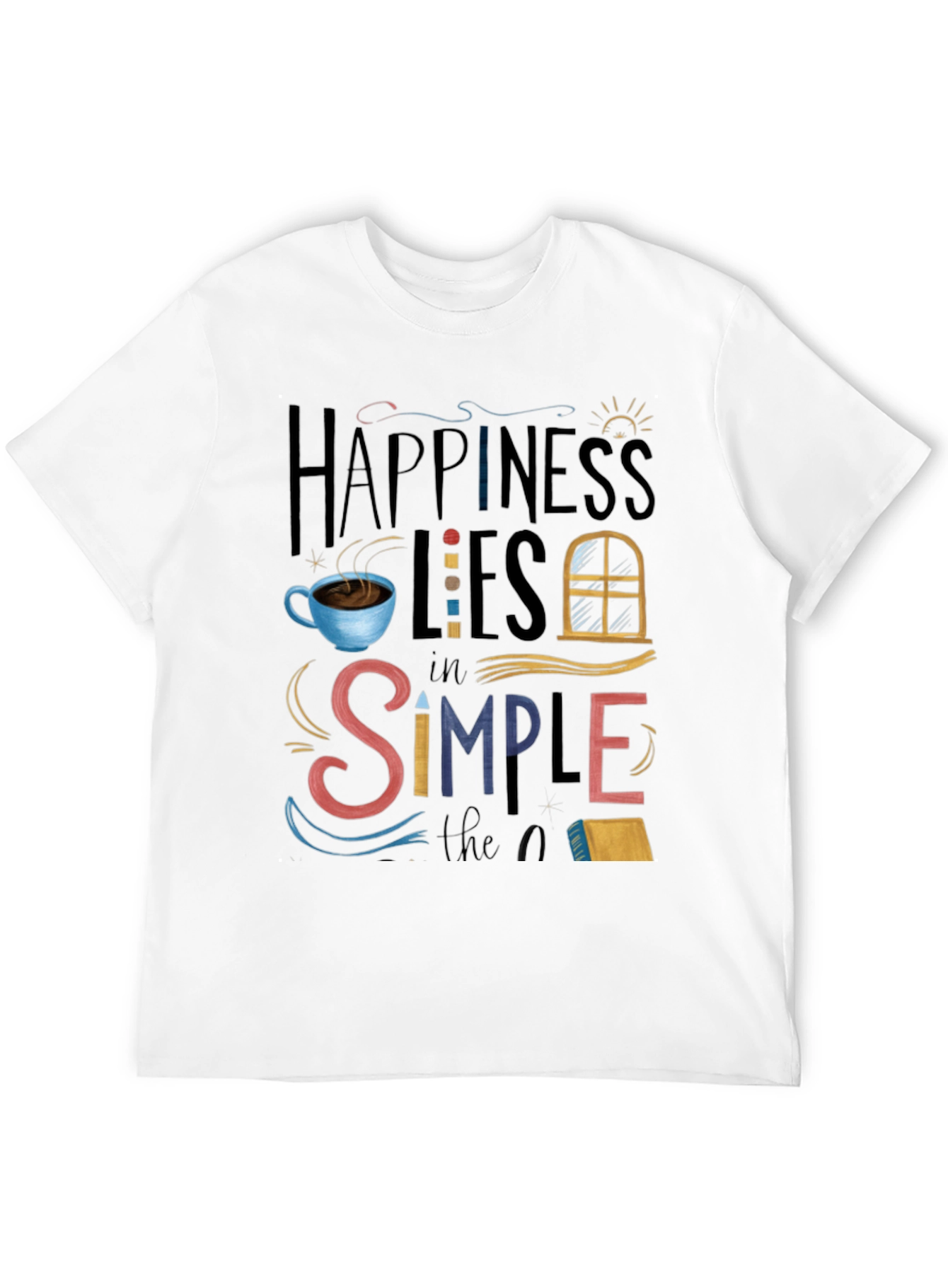 Black Happiness Lies T-Shirt view 12