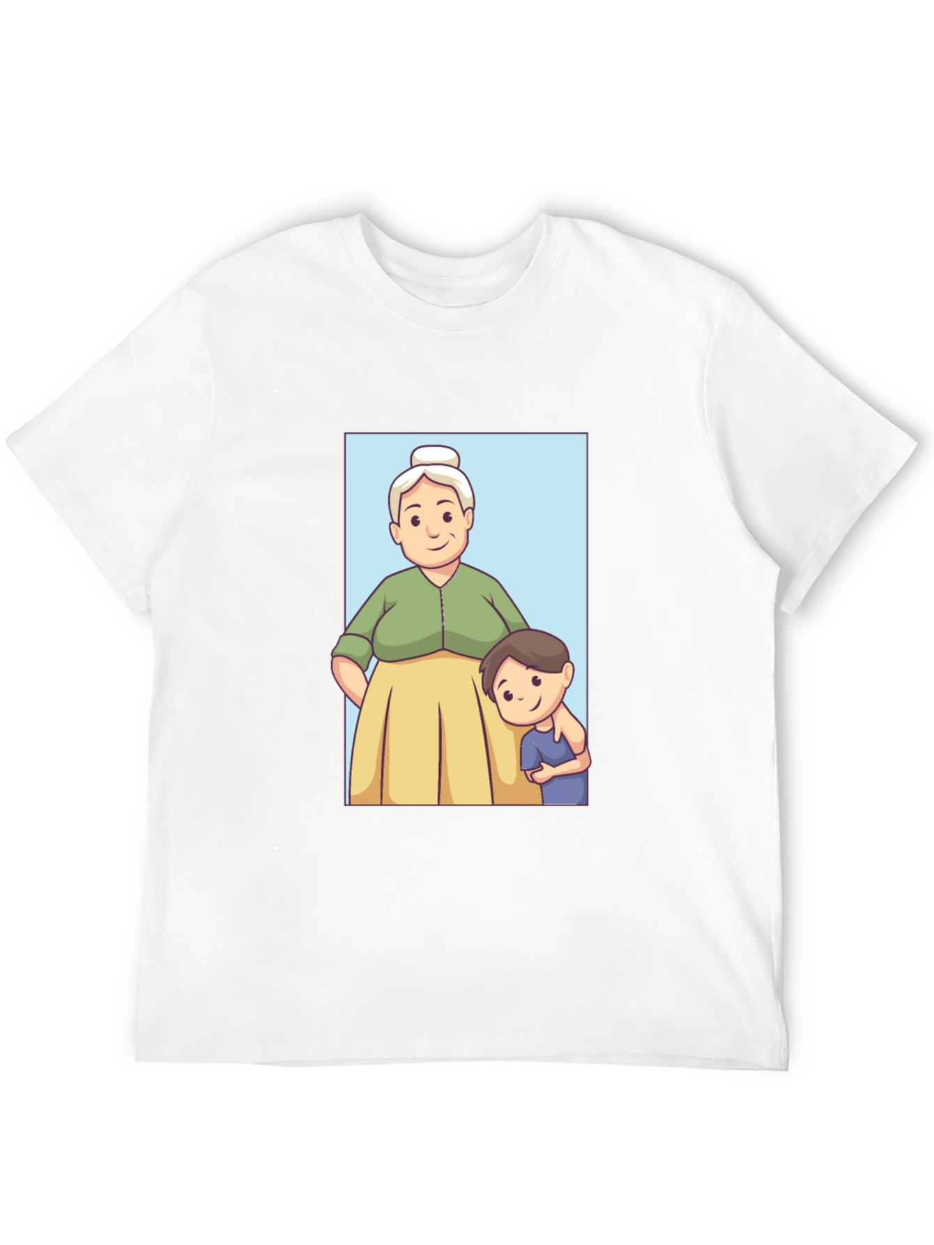 Black Cartoon Grandma and Grandson T-Shirt view 12