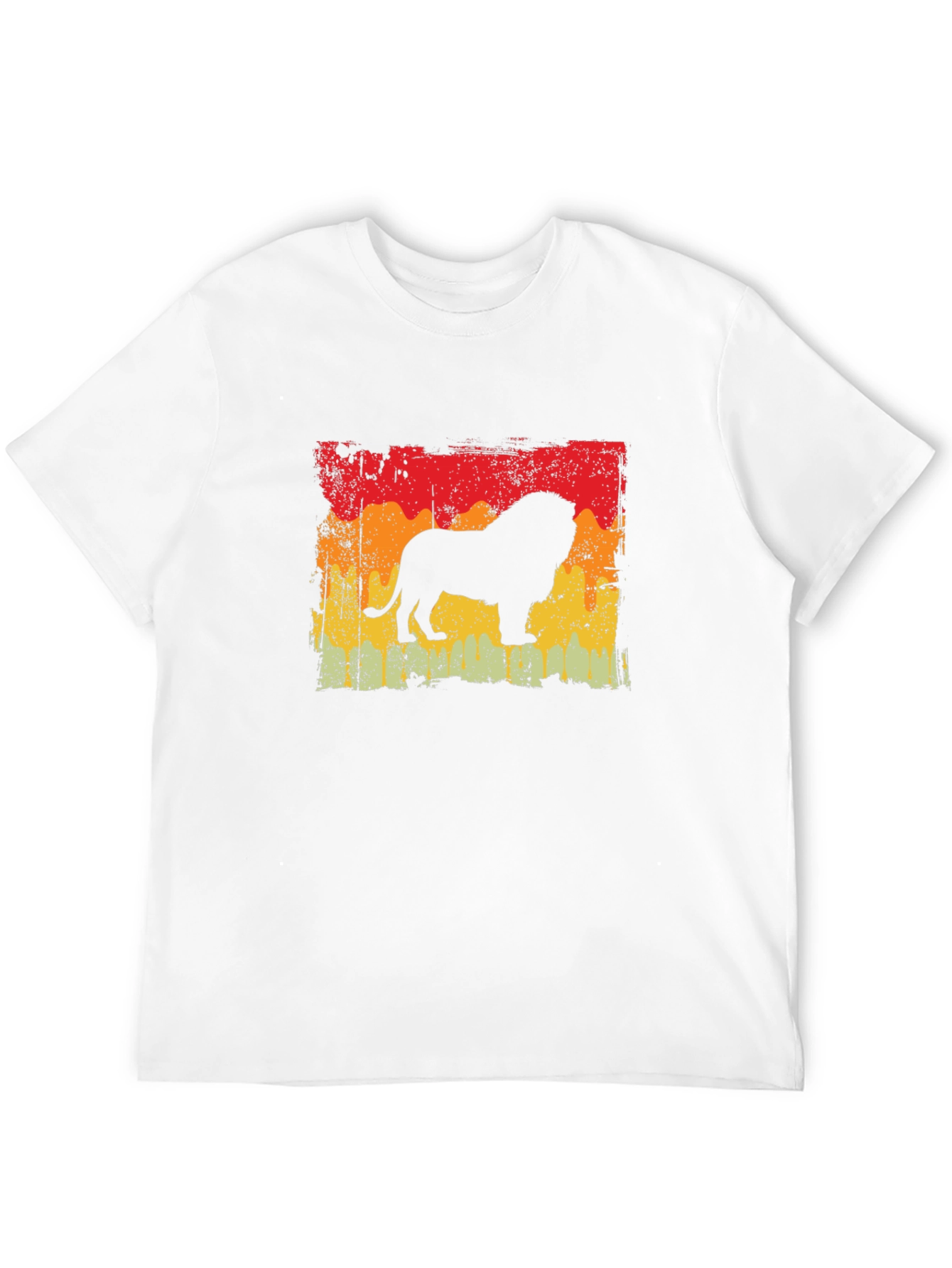 Black Lion Silhouette Graphic Tee - Black Cotton Blend view 12