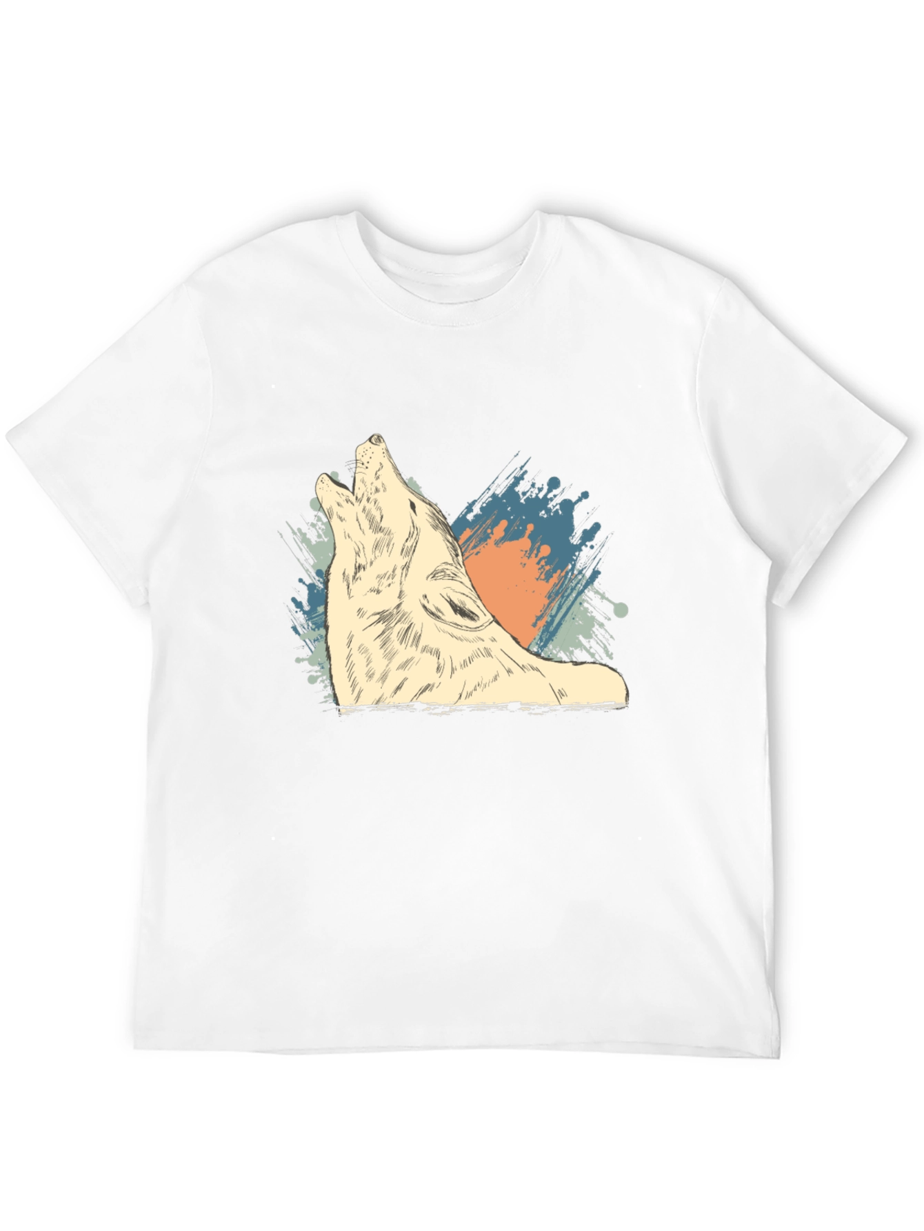 Black Wolf Graphic Tee - Men's Black T-Shirt view 12