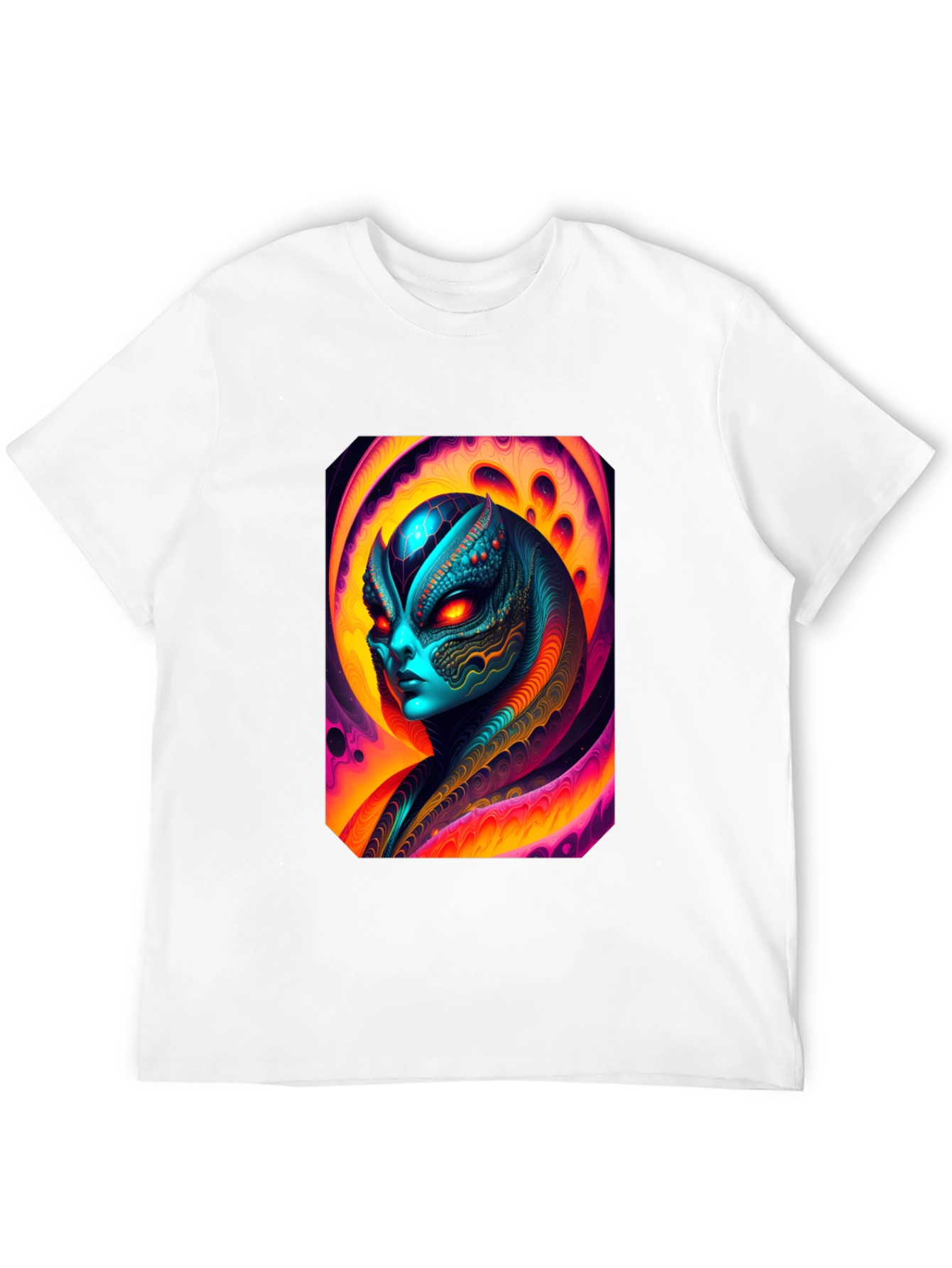 Black Alien Graphic Tee - Black Cotton T-Shirt view 12