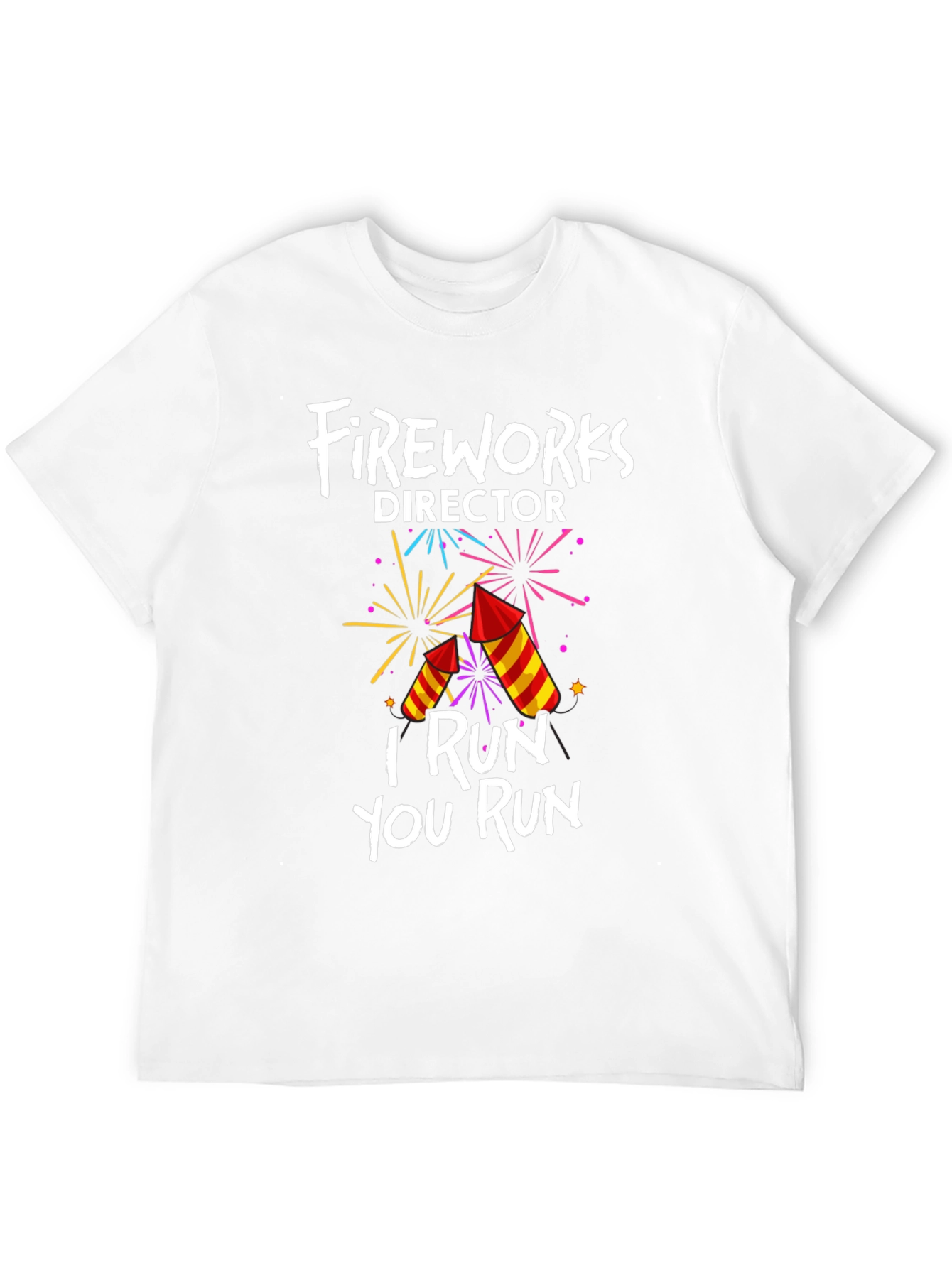 Black Fireworks Director T-Shirt: I Run You Run view 12