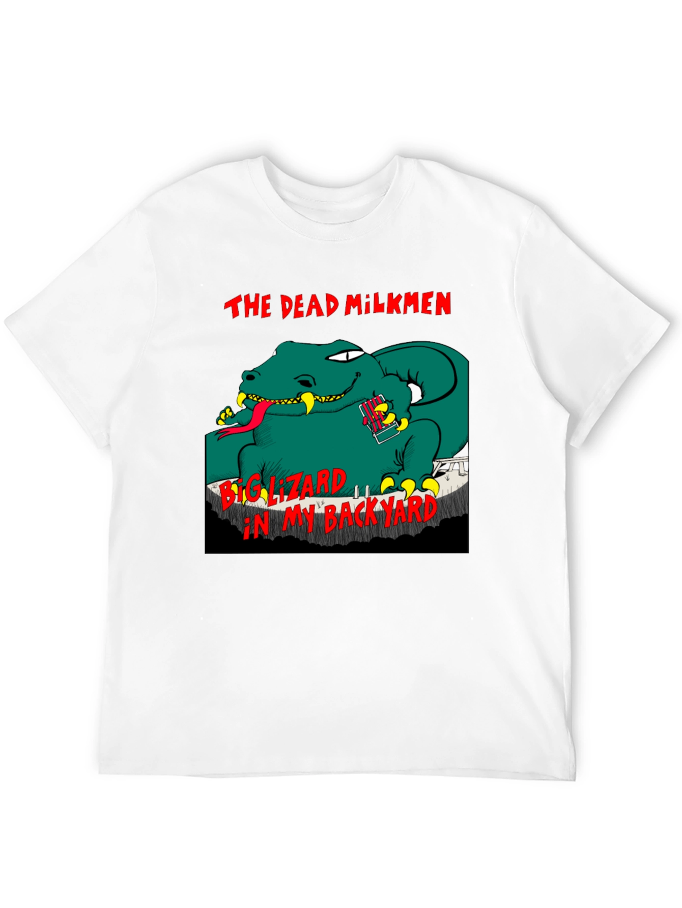 Black The Dead Milkmen Big Lizard T-Shirt view 12