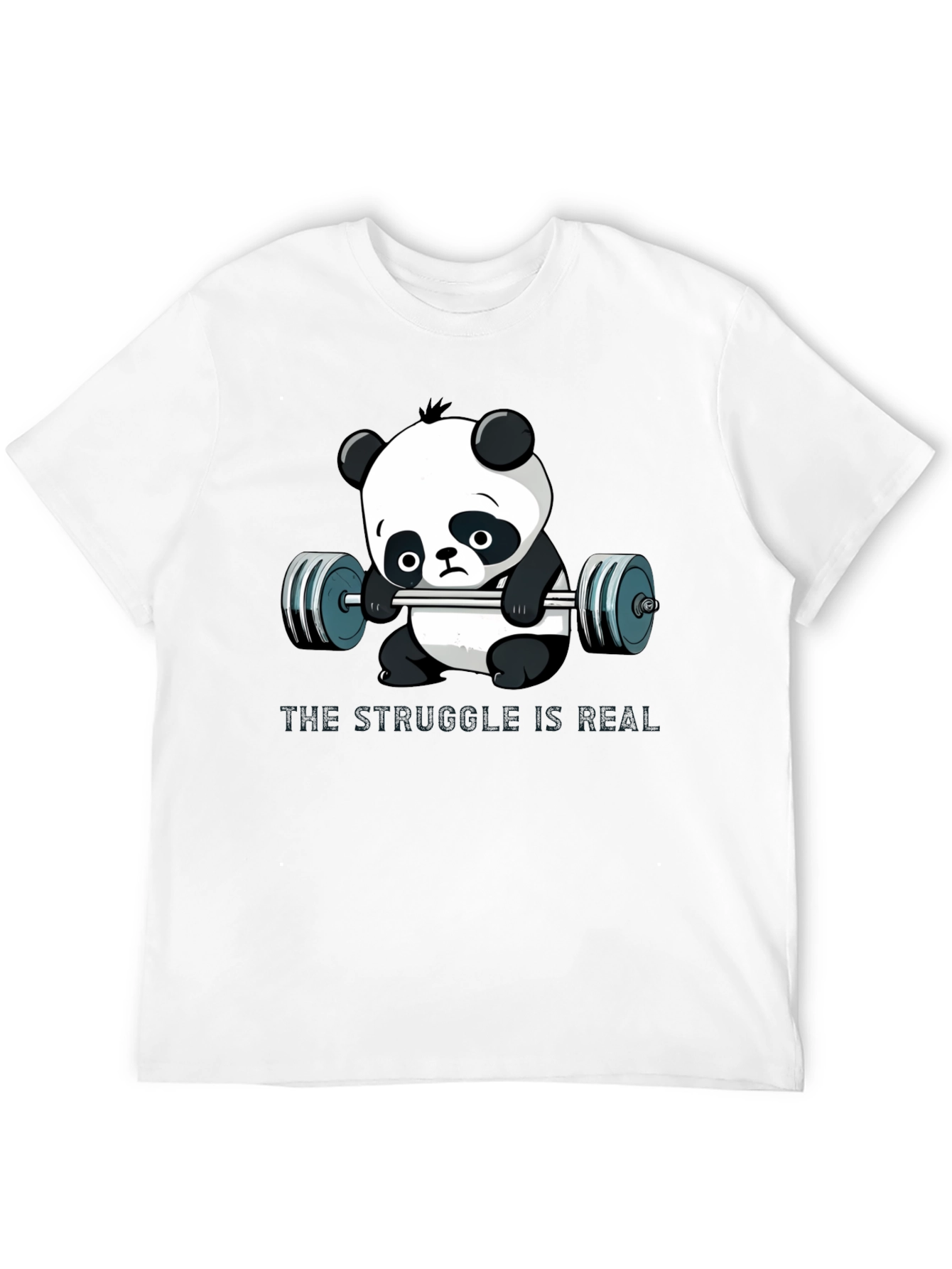 Black Funny Panda Gym T-Shirt for Men view 12