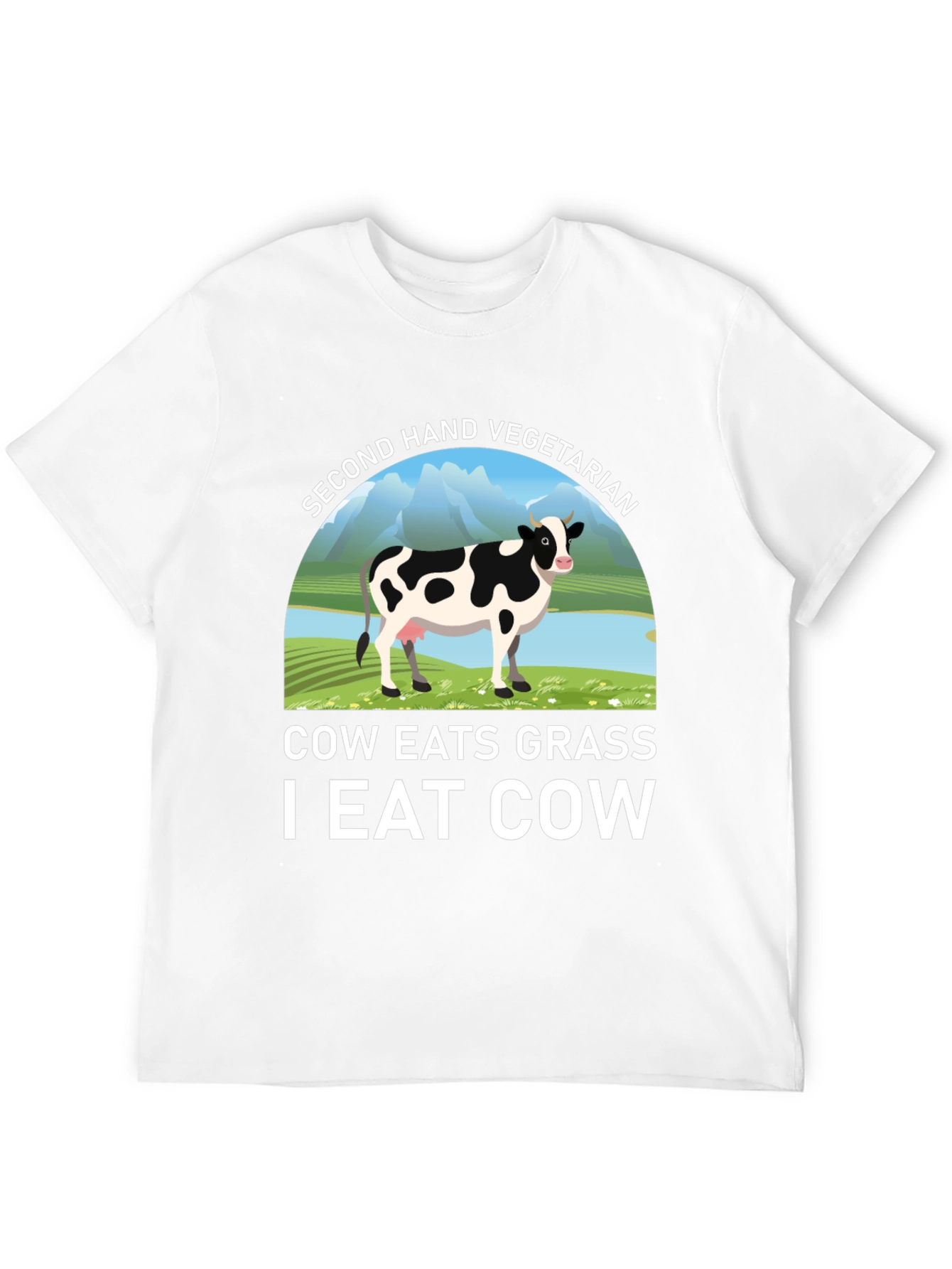 Black Second Hand Vegetarian Black T-Shirt view 12