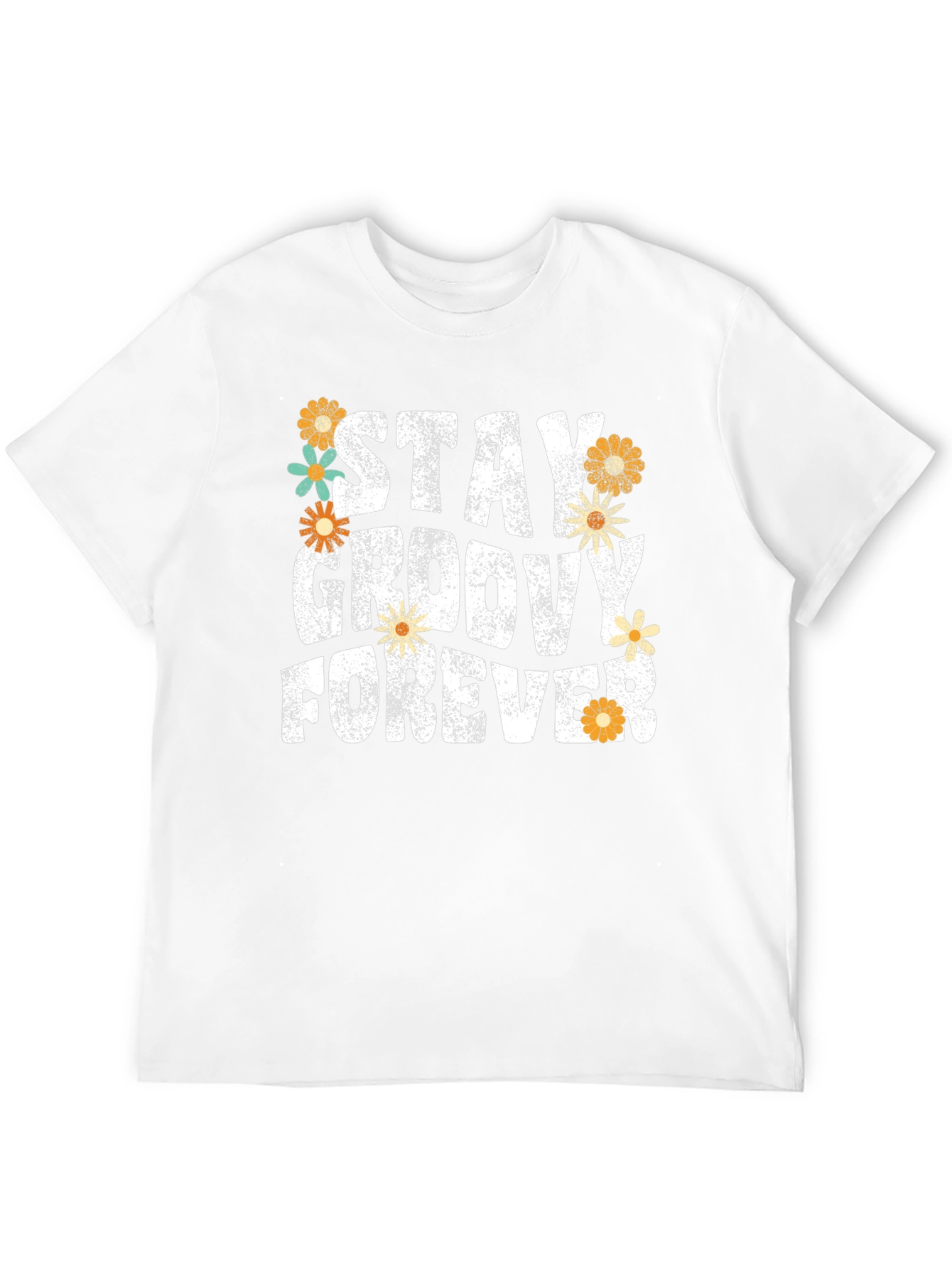 Black Stay Groovy Forever Floral T-Shirt view 12