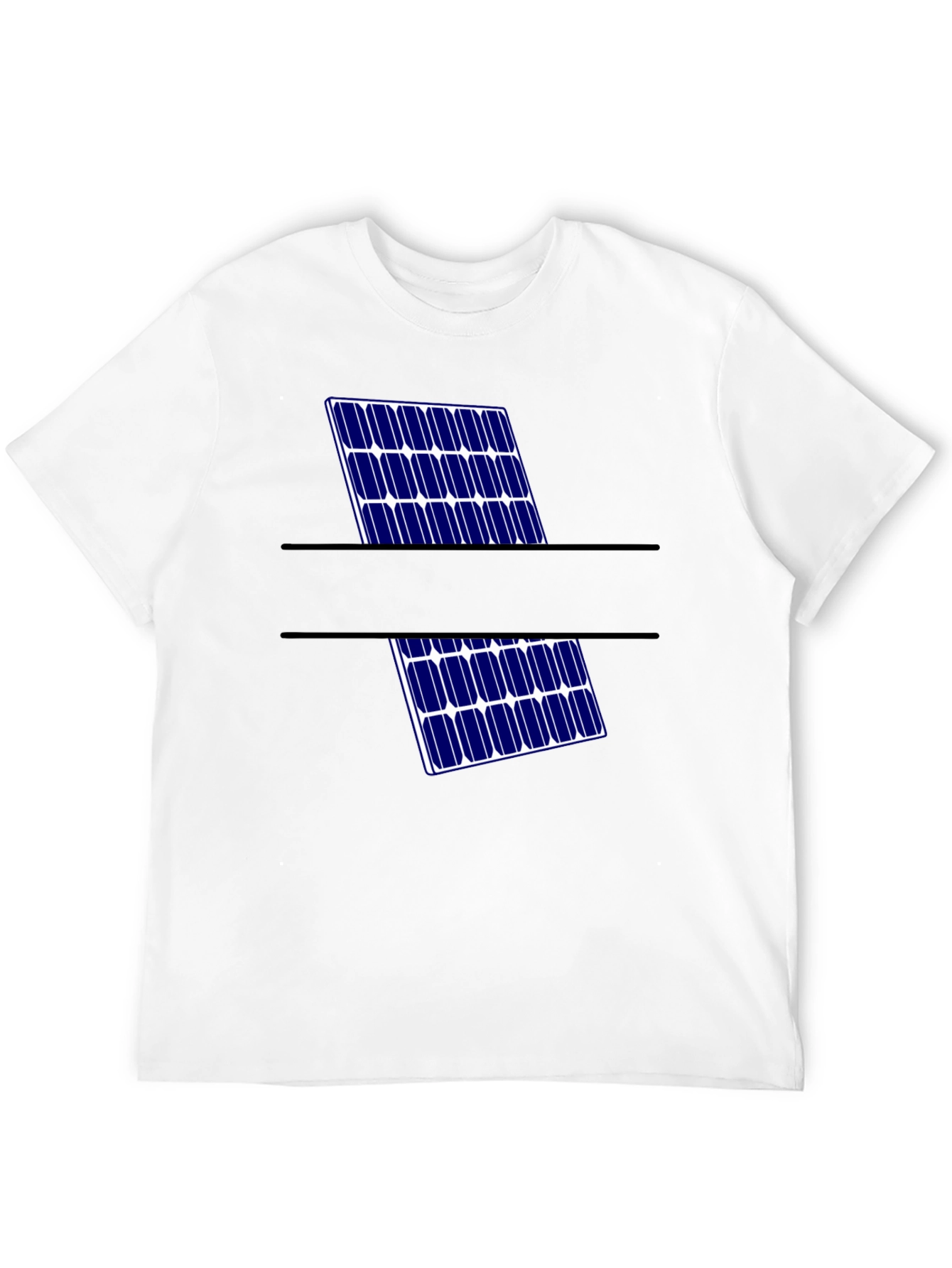 Black Solar Panel Graphic Tee - Eco-Friendly Style view 12