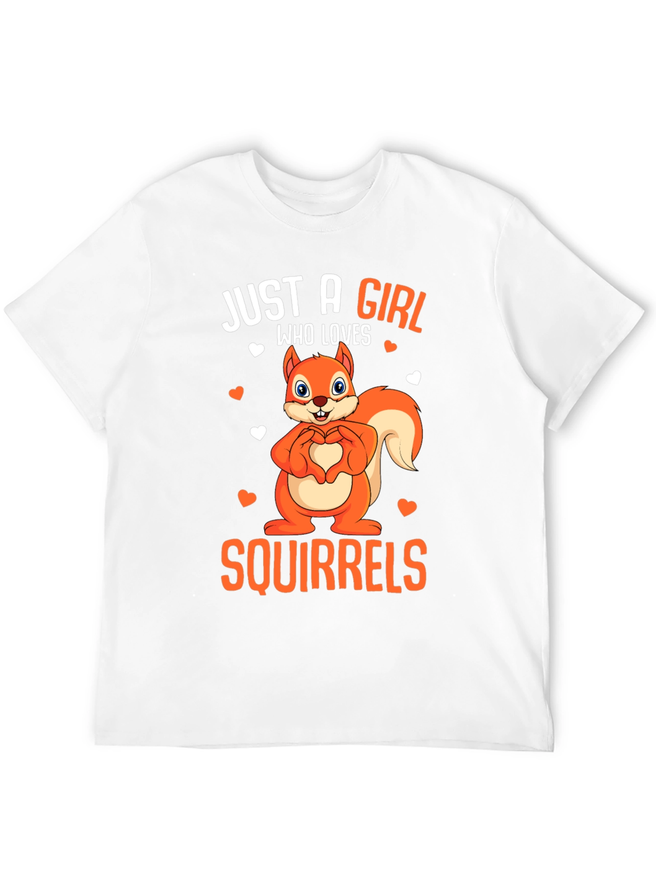 Black Squirrel Lover T-Shirt - "Just A Girl Who Loves Squirrels" view 12