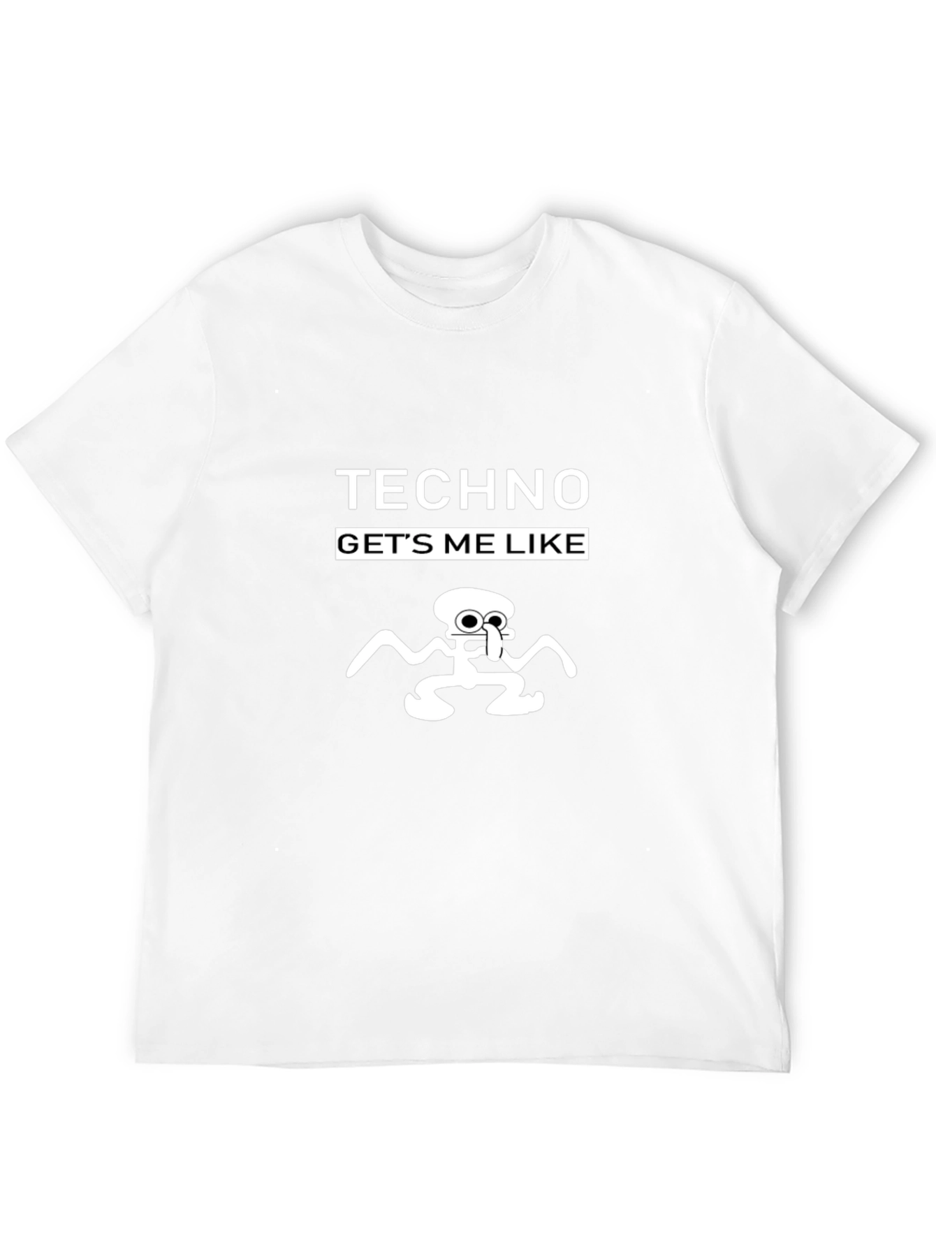 Black Techno Squidward T-Shirt - Funny Rave Party Tee view 12