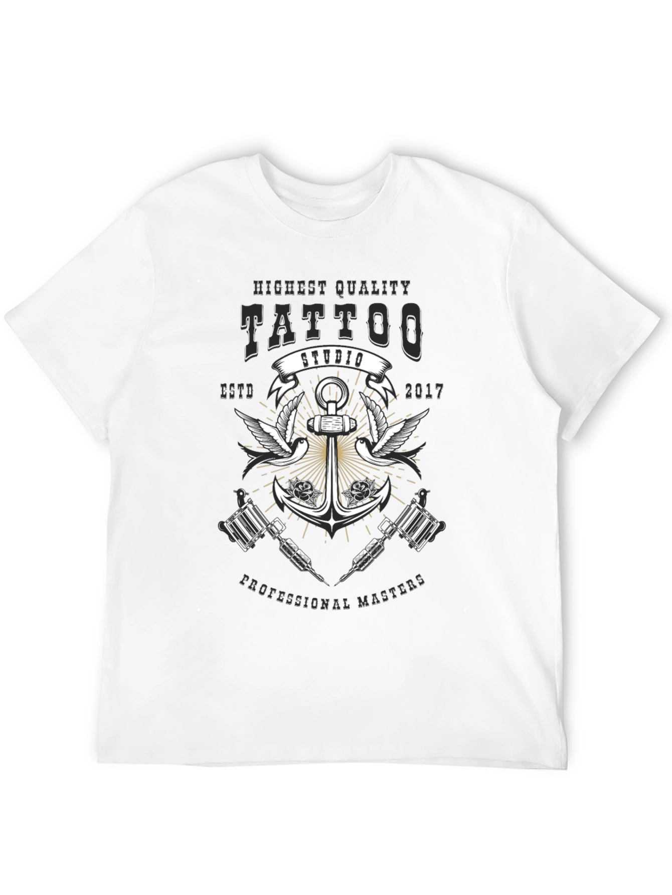 Black Tattoo Studio Graphic T-Shirt - Highest Quality Design view 12