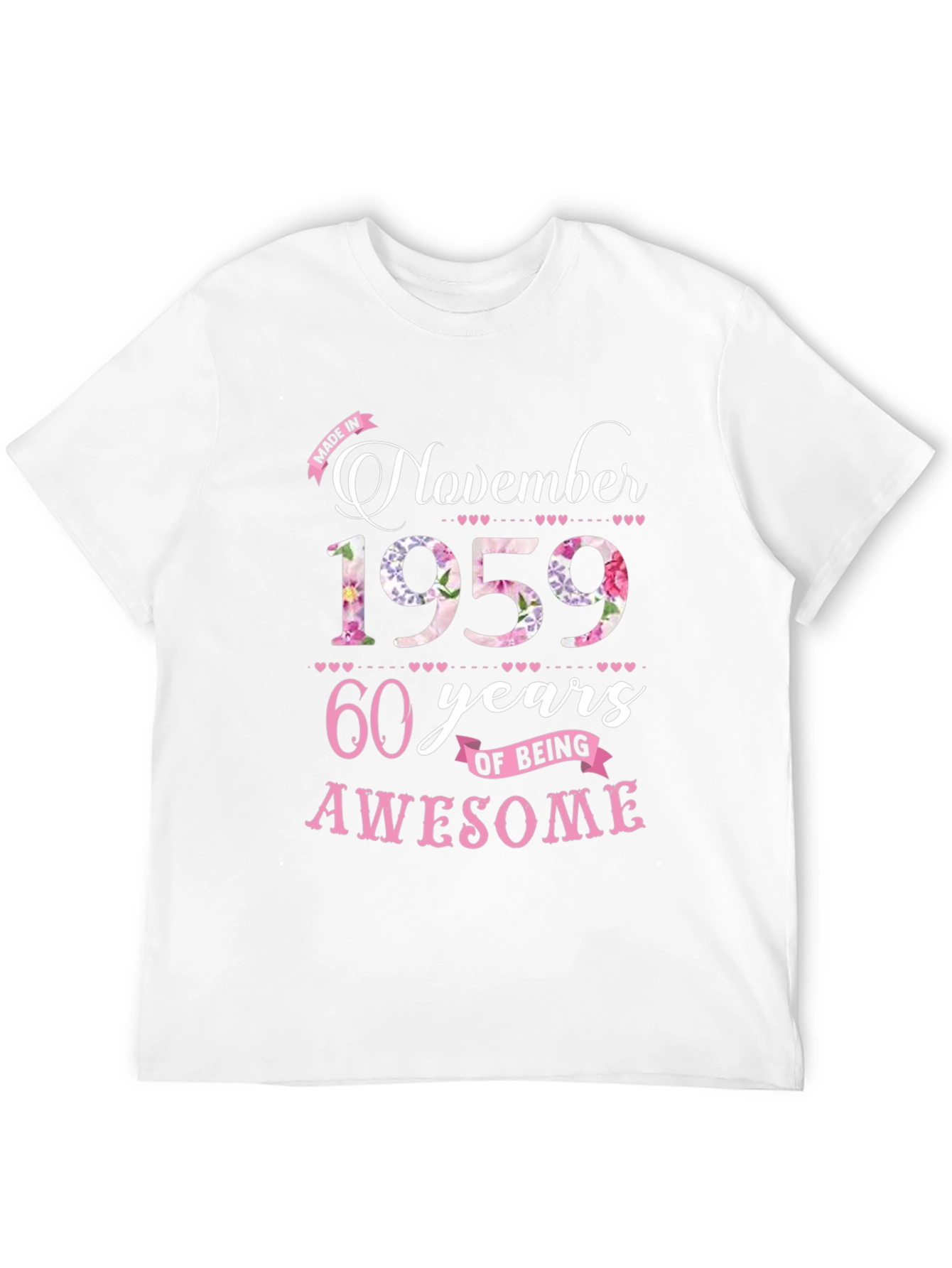 Black November 1959 60th Birthday T-Shirt view 12