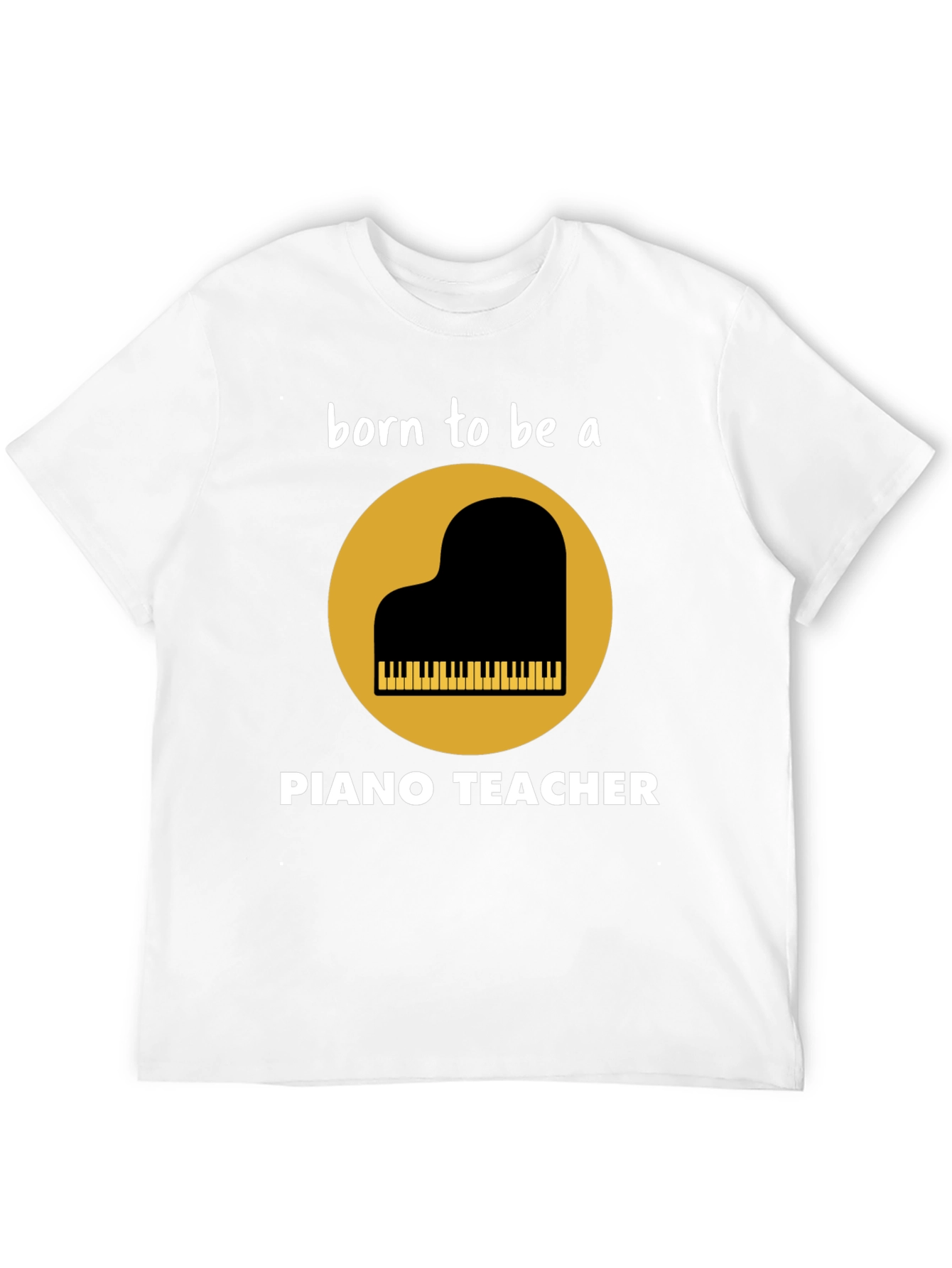 Black Born to be a Piano Teacher T-Shirt view 12