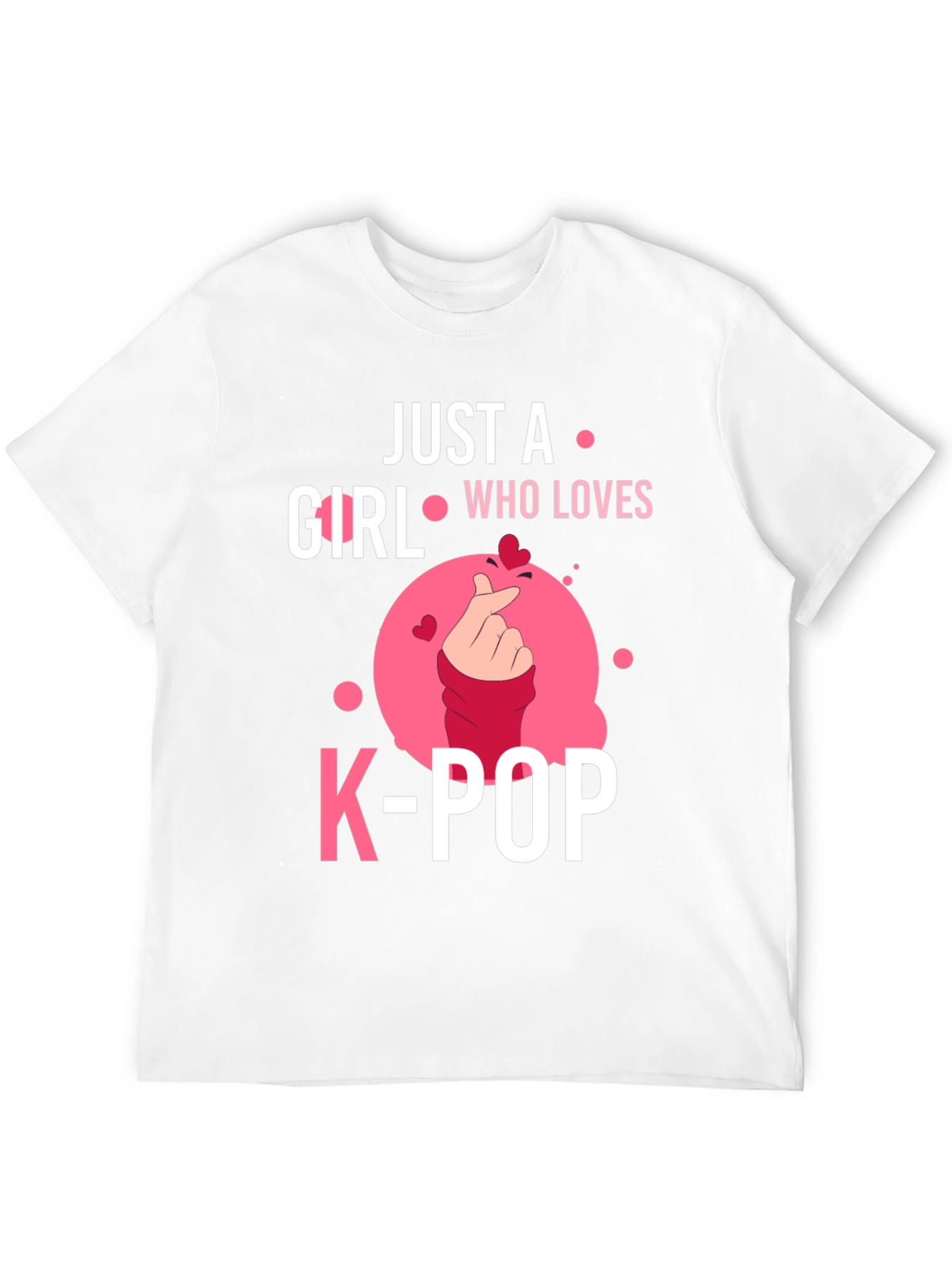 Black Just A Girl Who Loves K-POP Black T-Shirt view 12