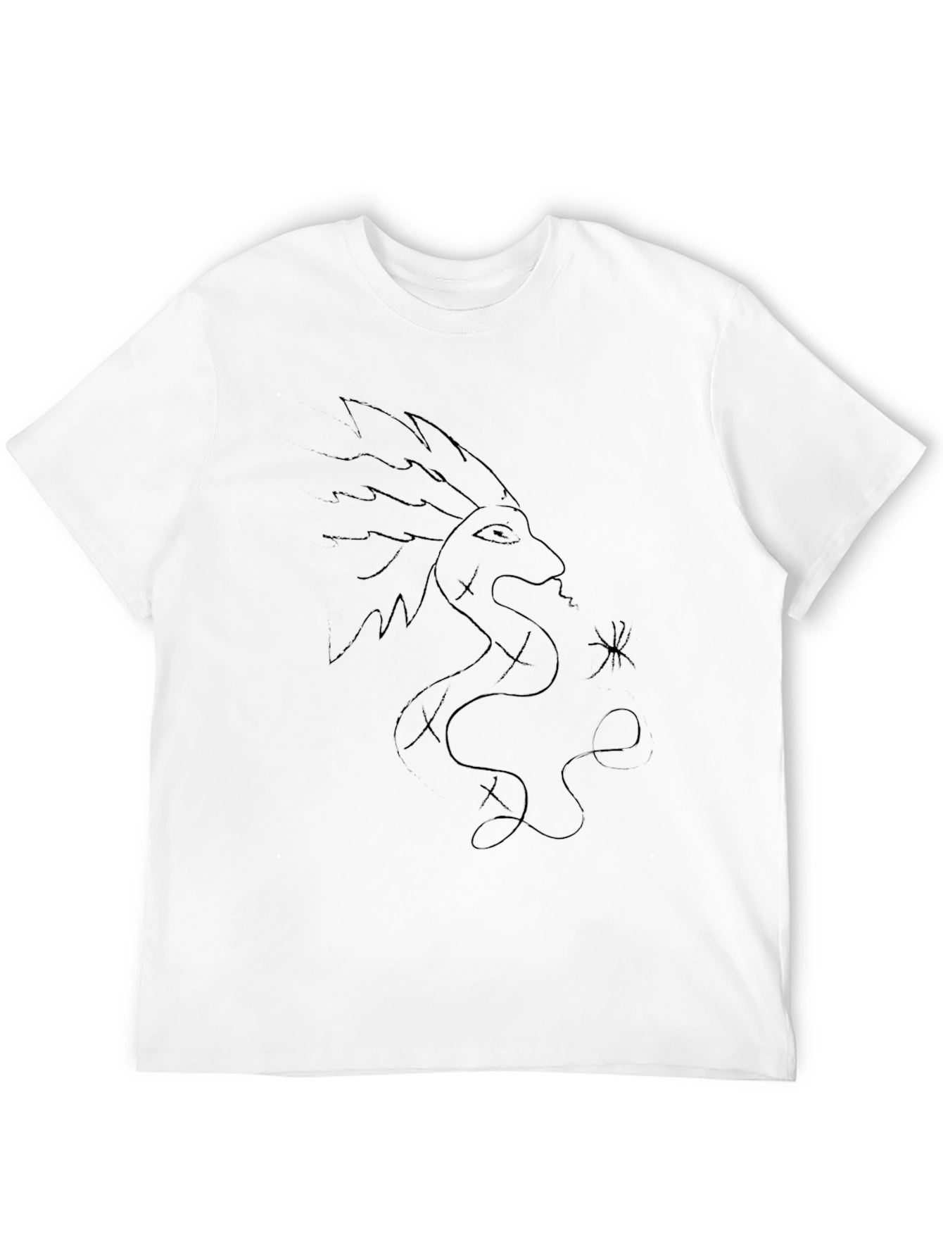 Black Men's Black Dragon Graphic Tee - Casual Style view 12