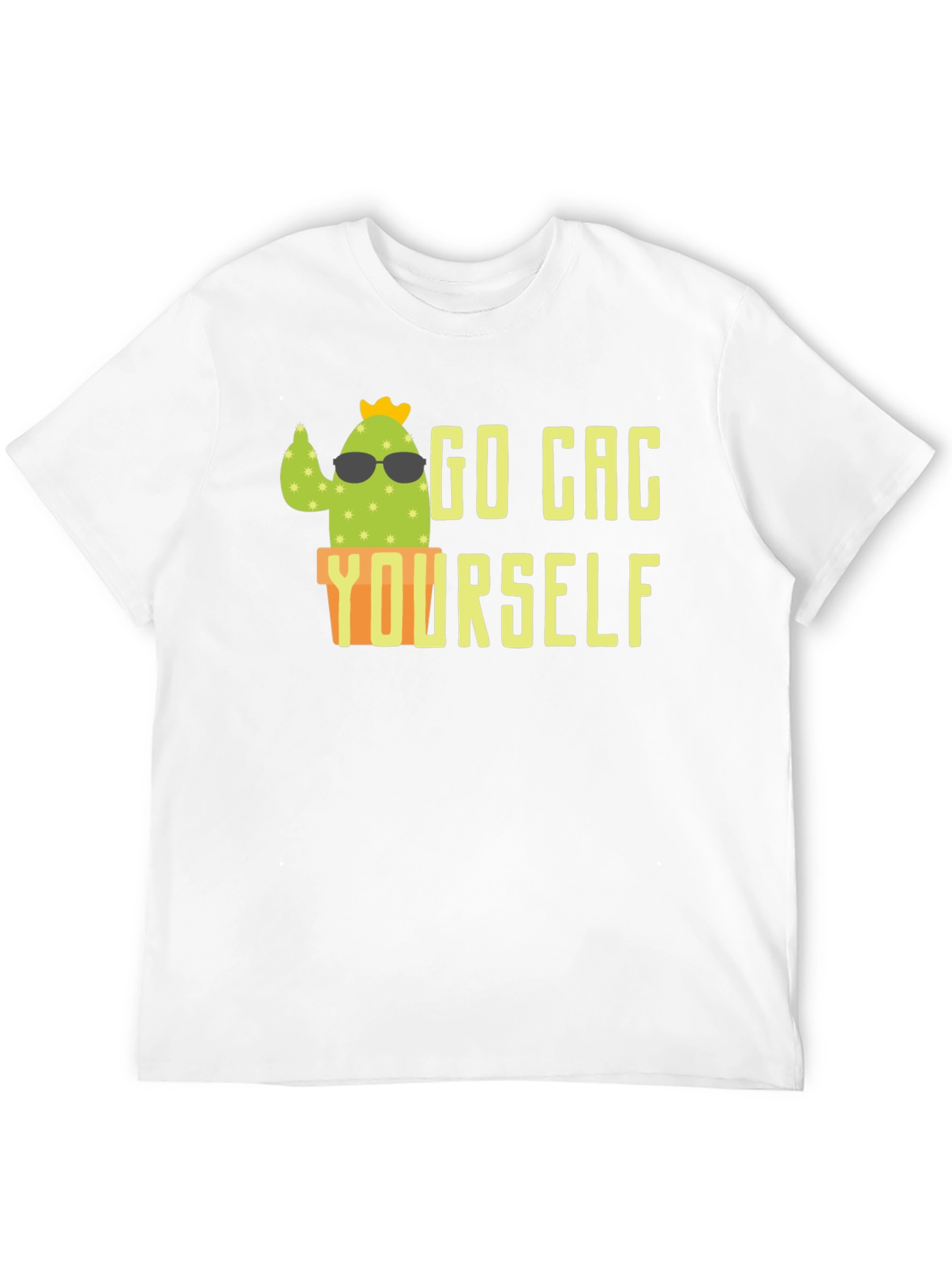 Black Go Cac Yourself Funny Cactus T-Shirt view 12