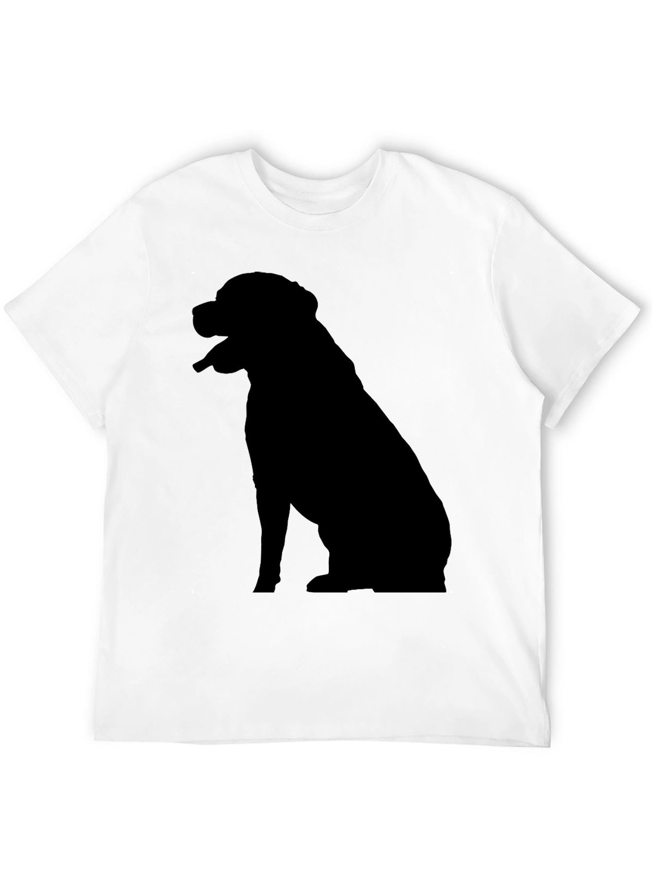 Black Dog Silhouette Graphic Tee - Men's Black T-Shirt view 12