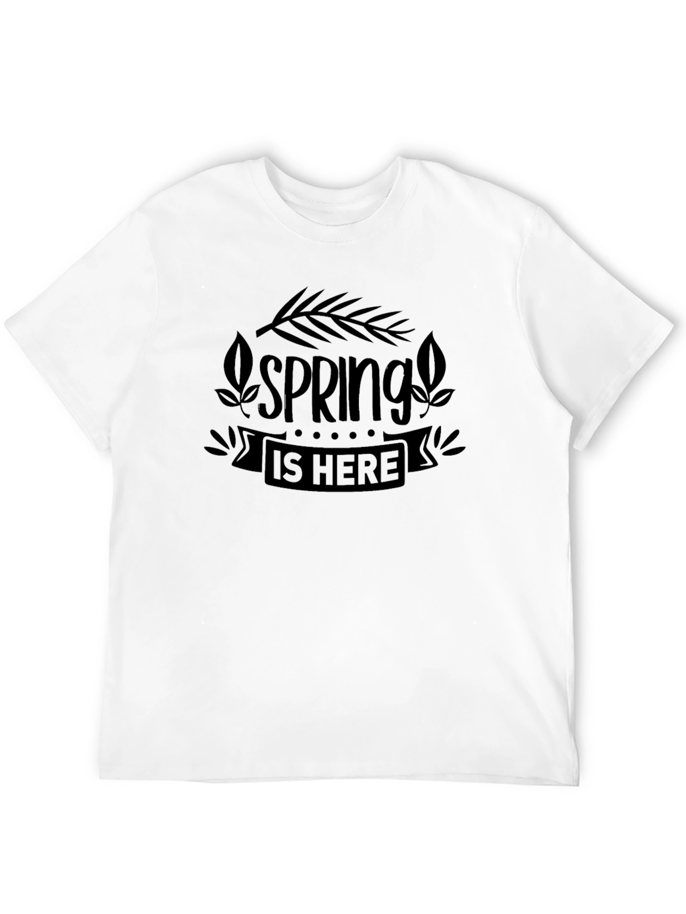 Black Spring Is Here Graphic Tee - Black view 12