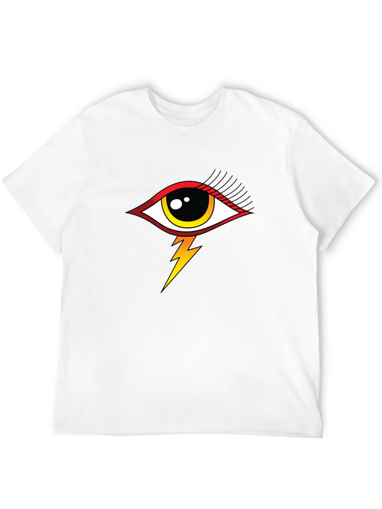 Black Eye Lightning Bolt Graphic T-Shirt - Black view 12