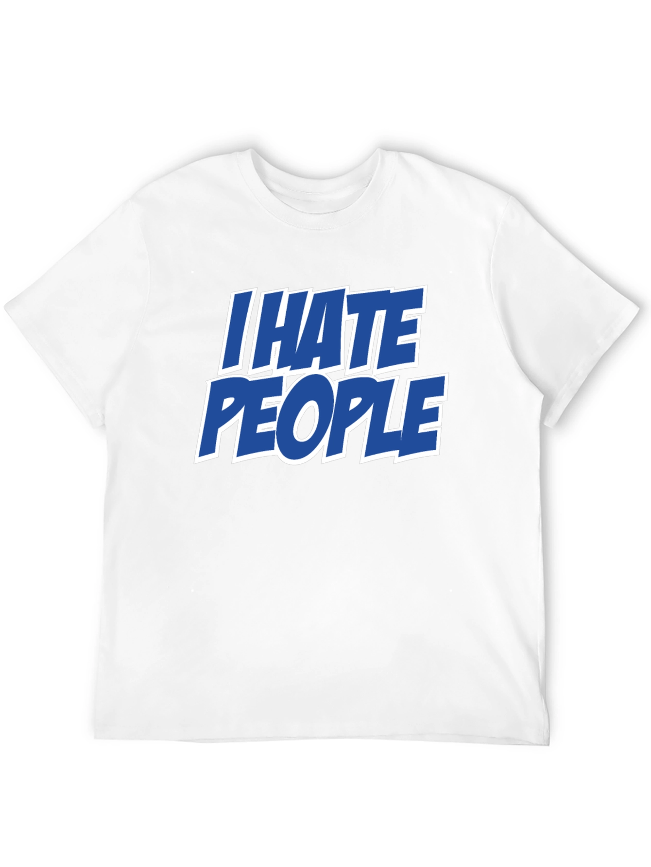Black I Hate People Funny Graphic Tee - Sarcastic Black T-Shirt view 12