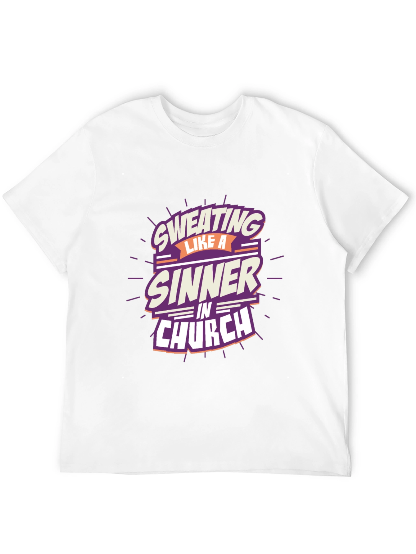 Black Sweating Like a Sinner T-Shirt view 12