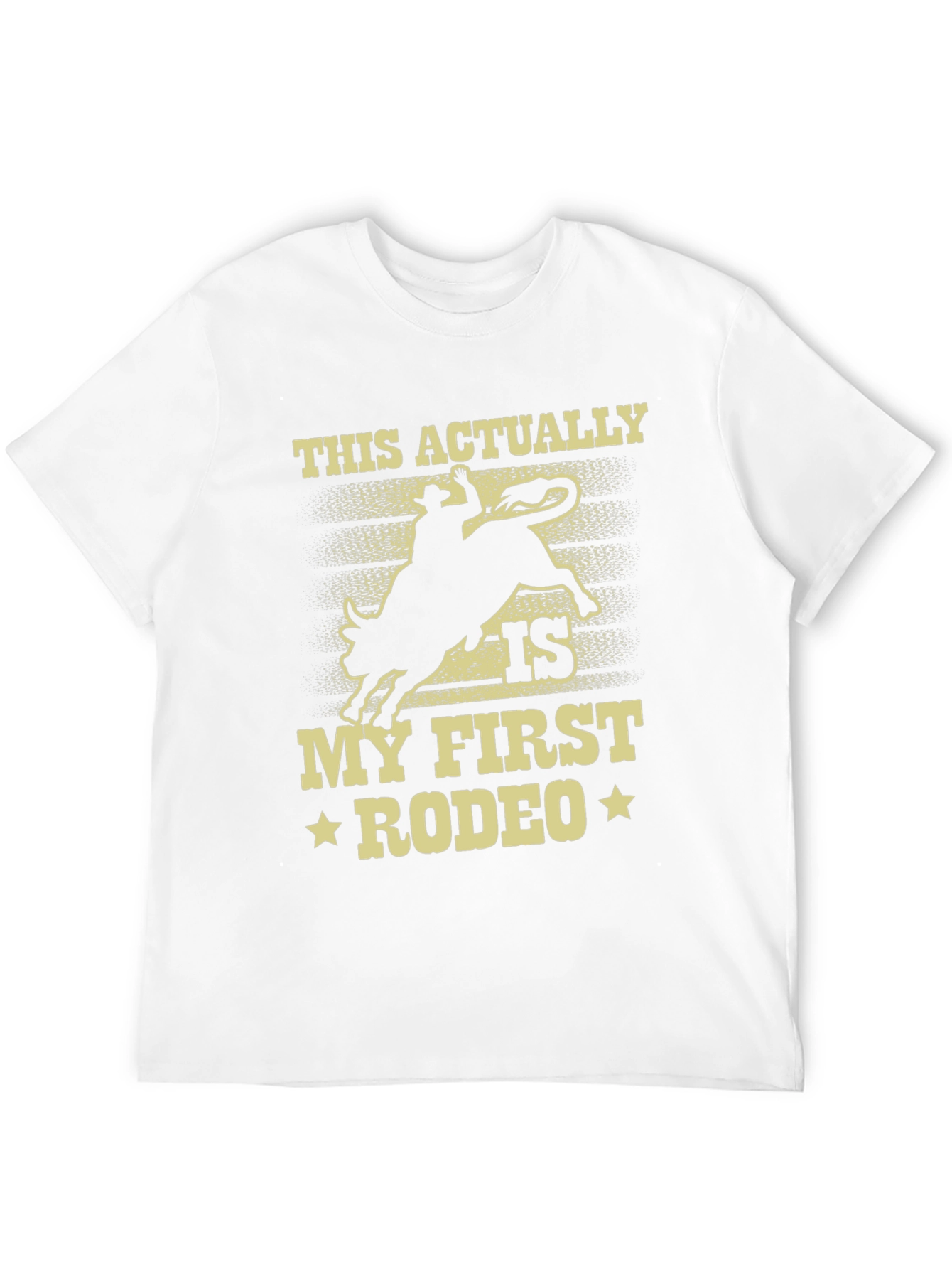 Black "My First Rodeo" Graphic Tee - Cowboy Bull Riding T-Shirt view 12