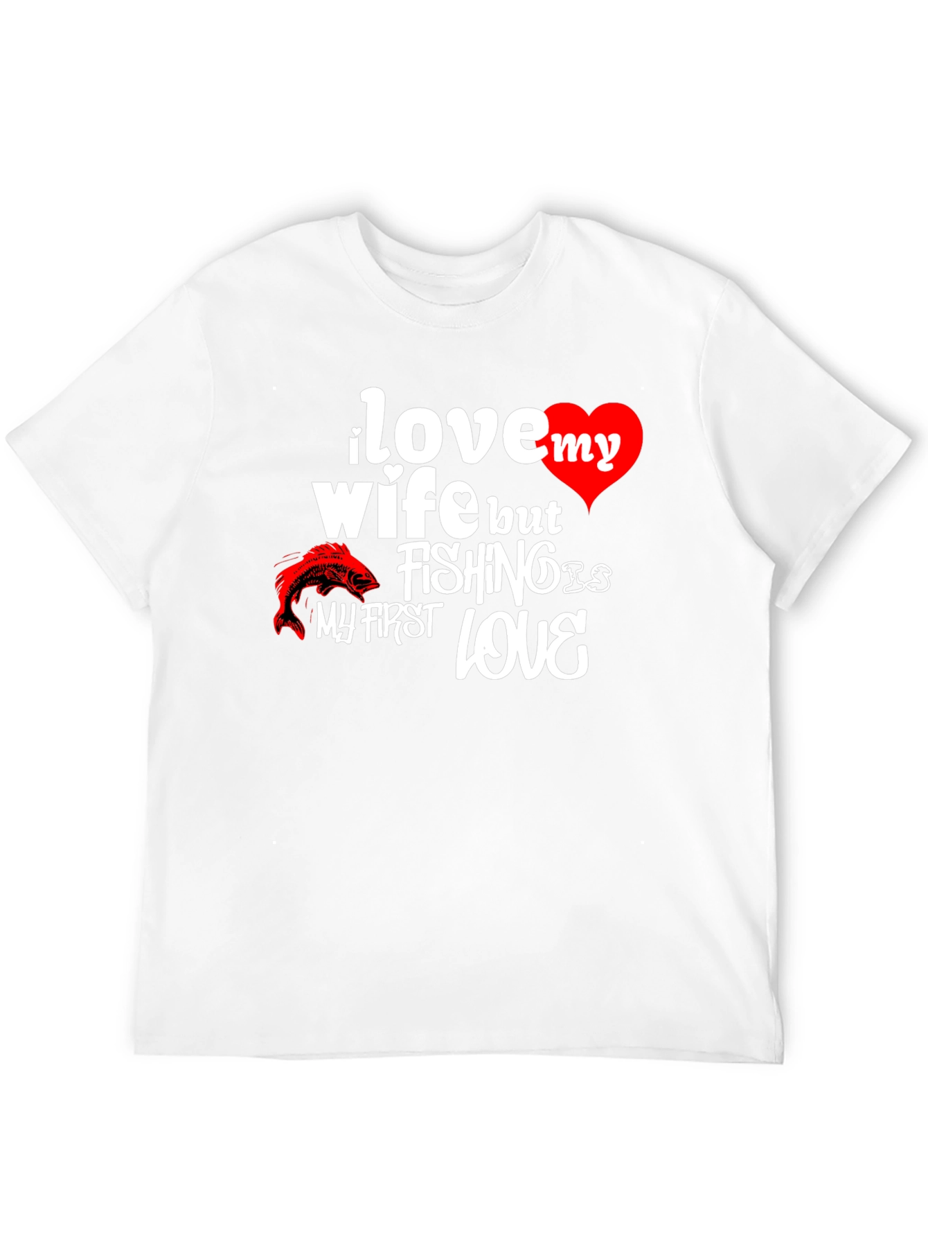 Black I Love My Wife Fishing T-Shirt view 12