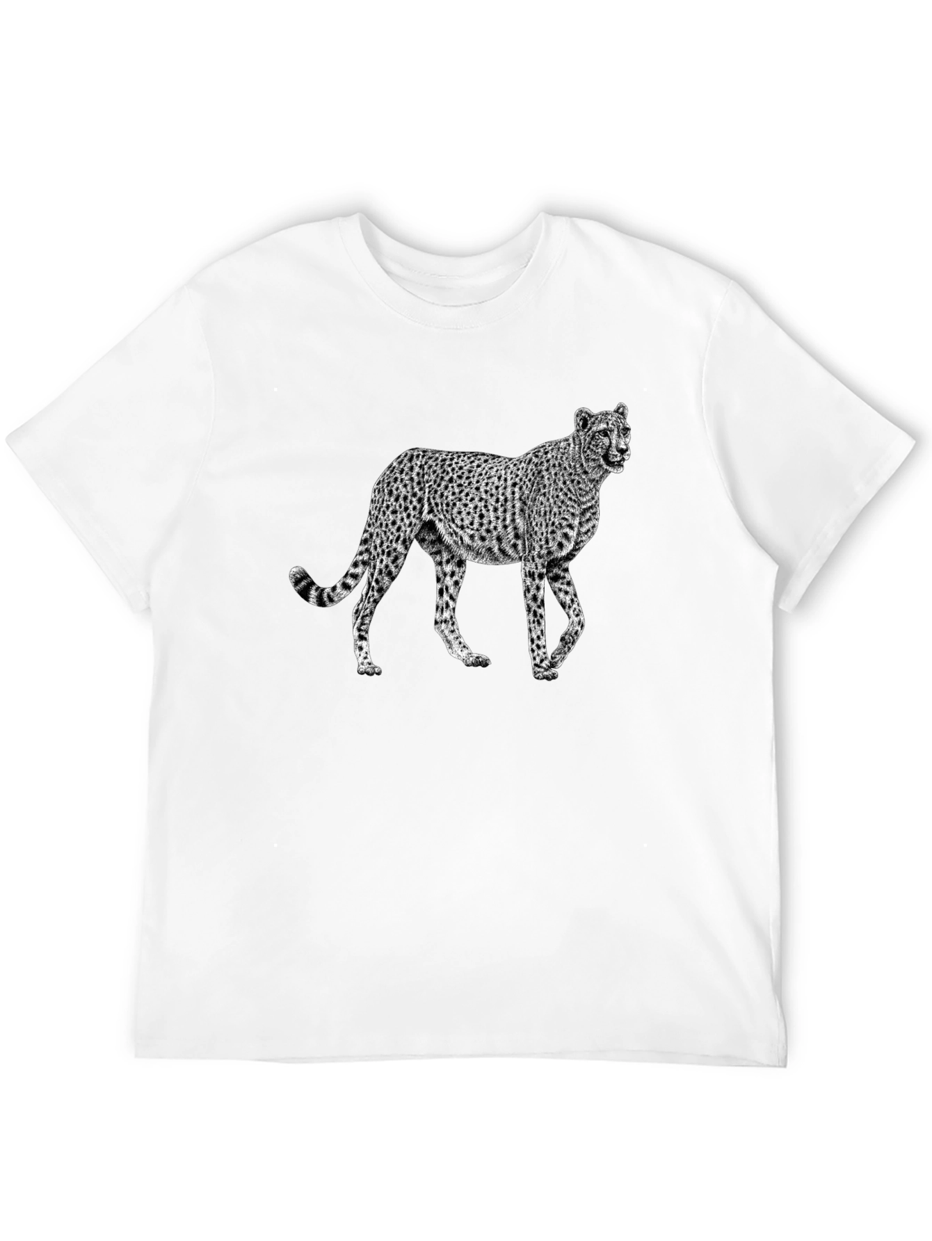 Black Cheetah Graphic Black T-Shirt view 12