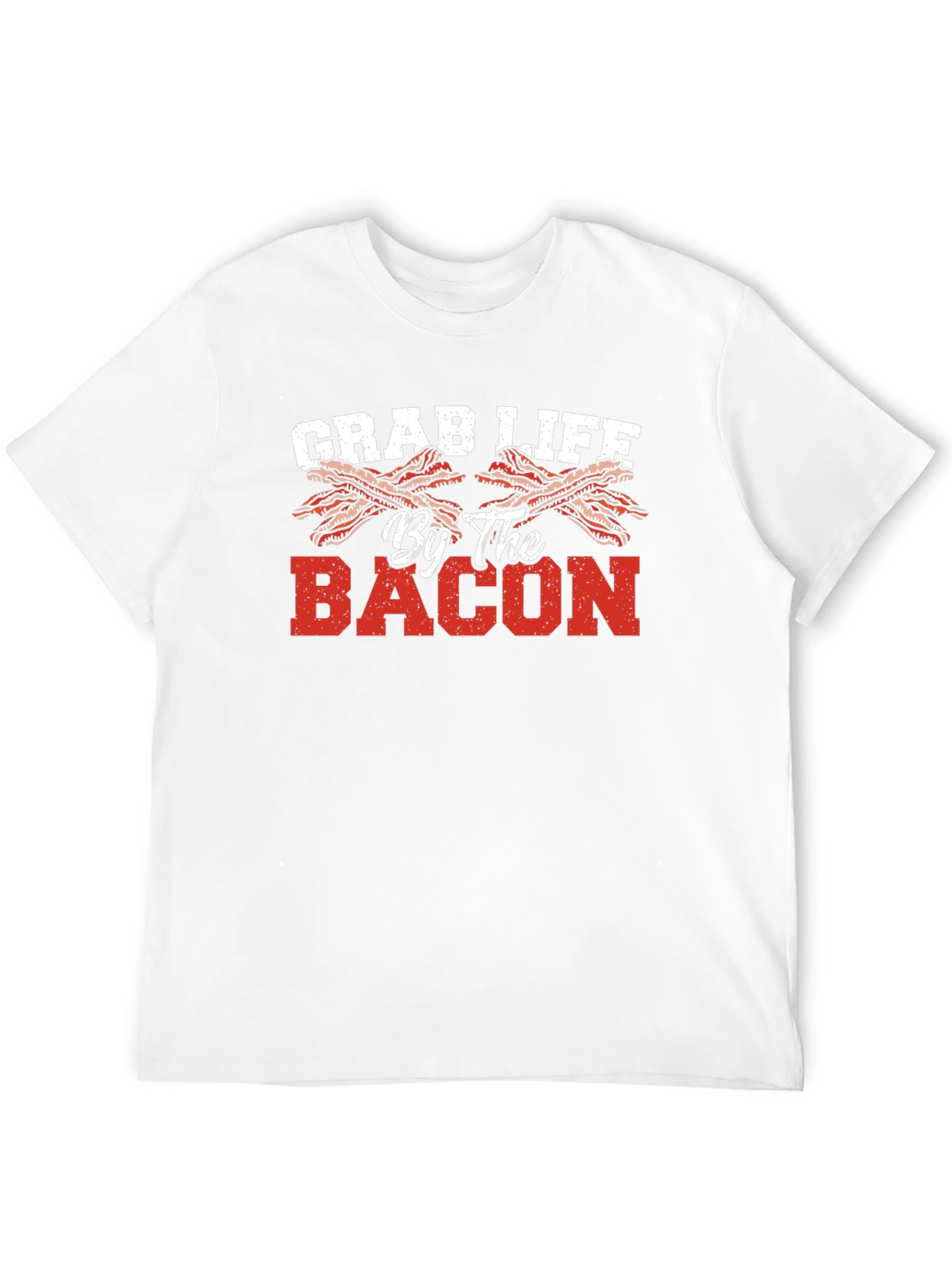 Black Grab Life By The Bacon T-Shirt view 12