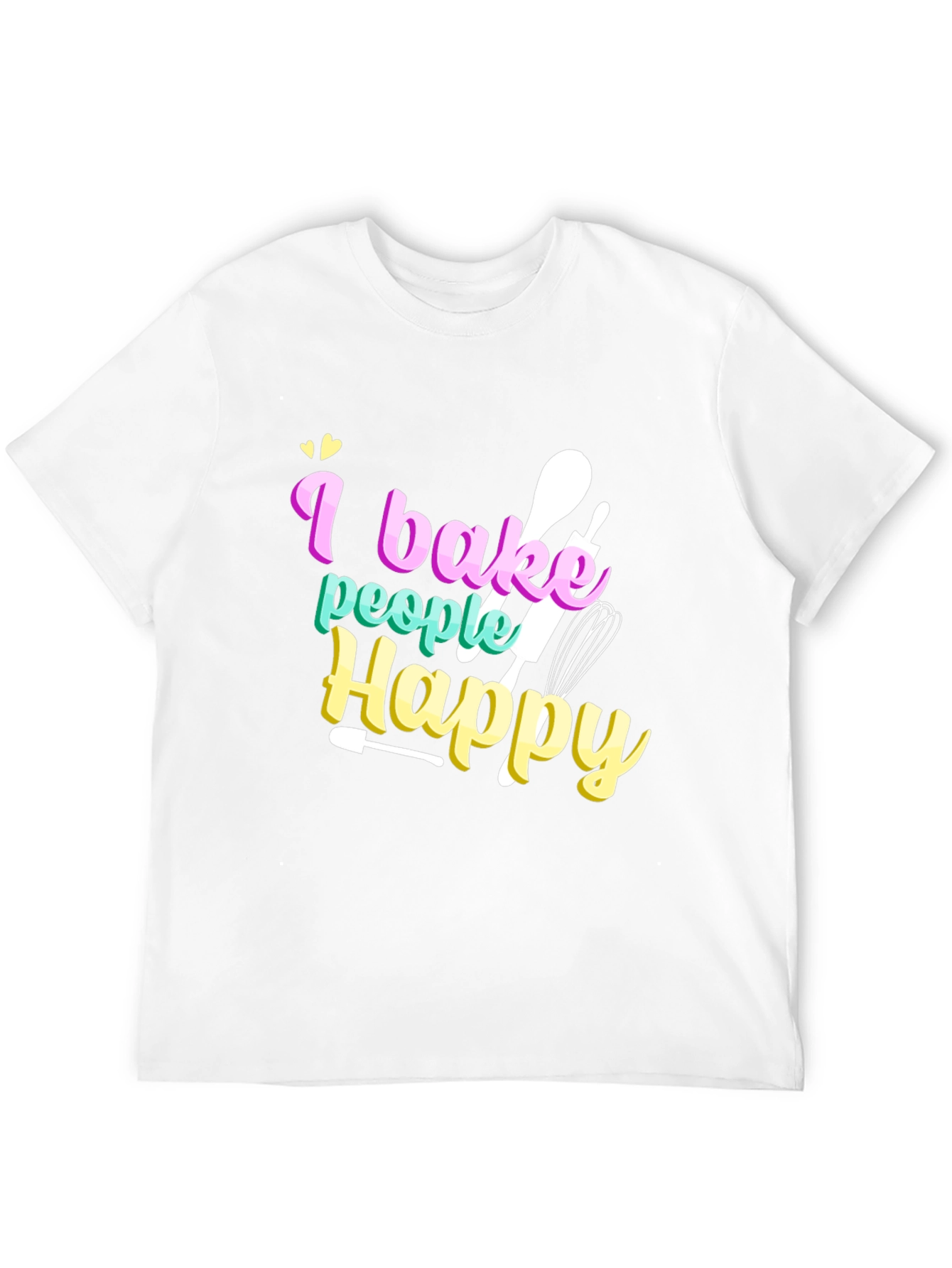 Black I Bake People Happy Graphic Tee - Black view 12
