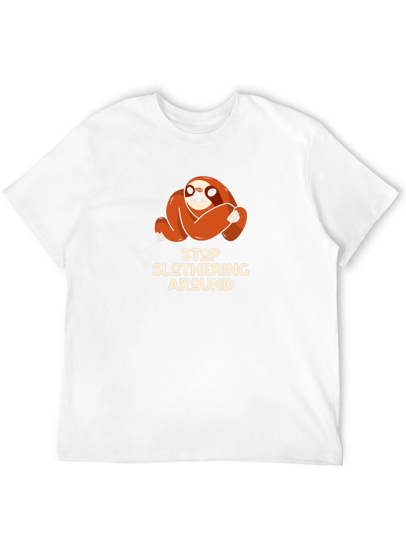 Black Stop Slothering Around Sloth T-Shirt view 12