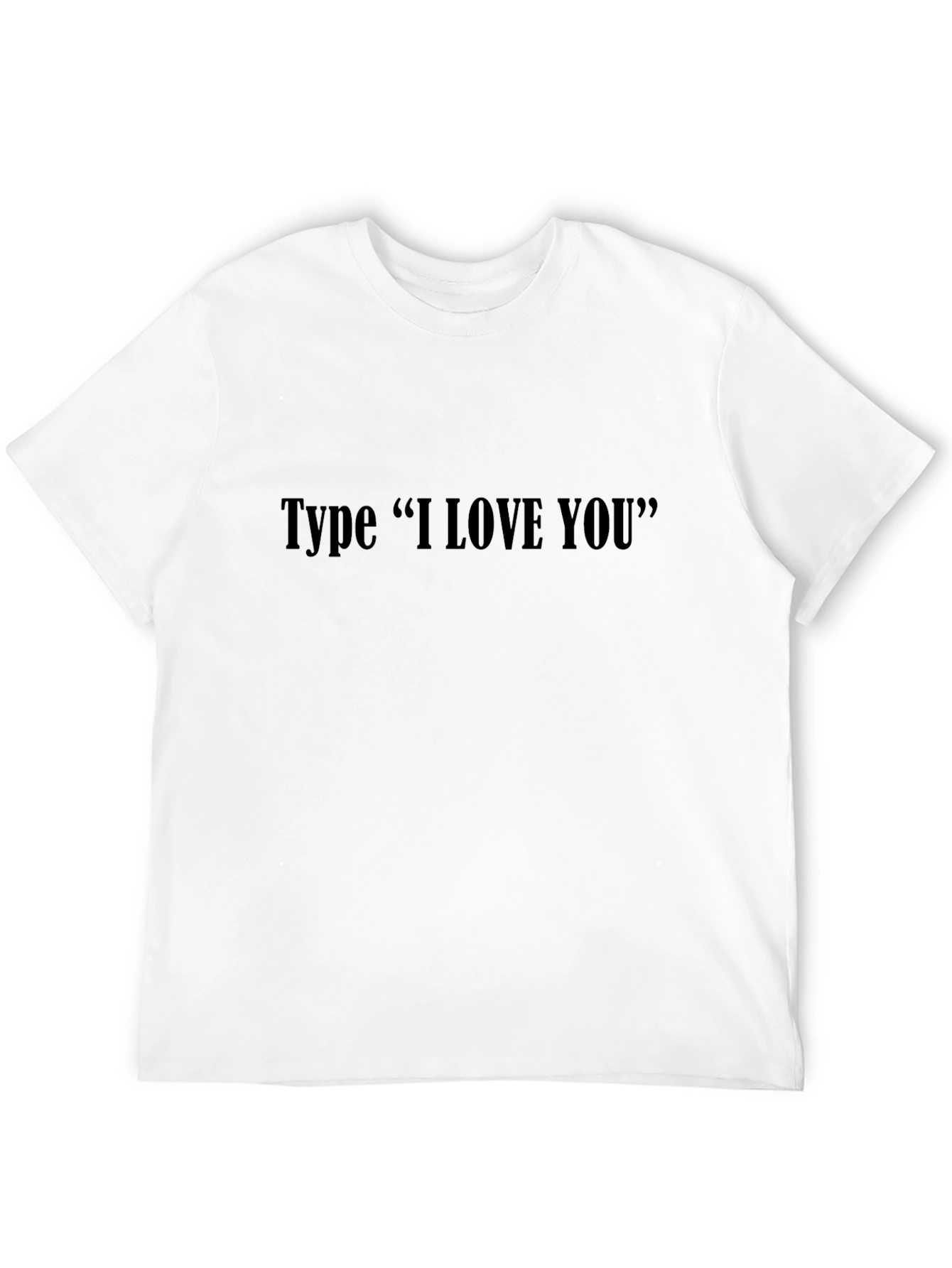 Black Type "I LOVE YOU" Graphic Tee - Black view 12