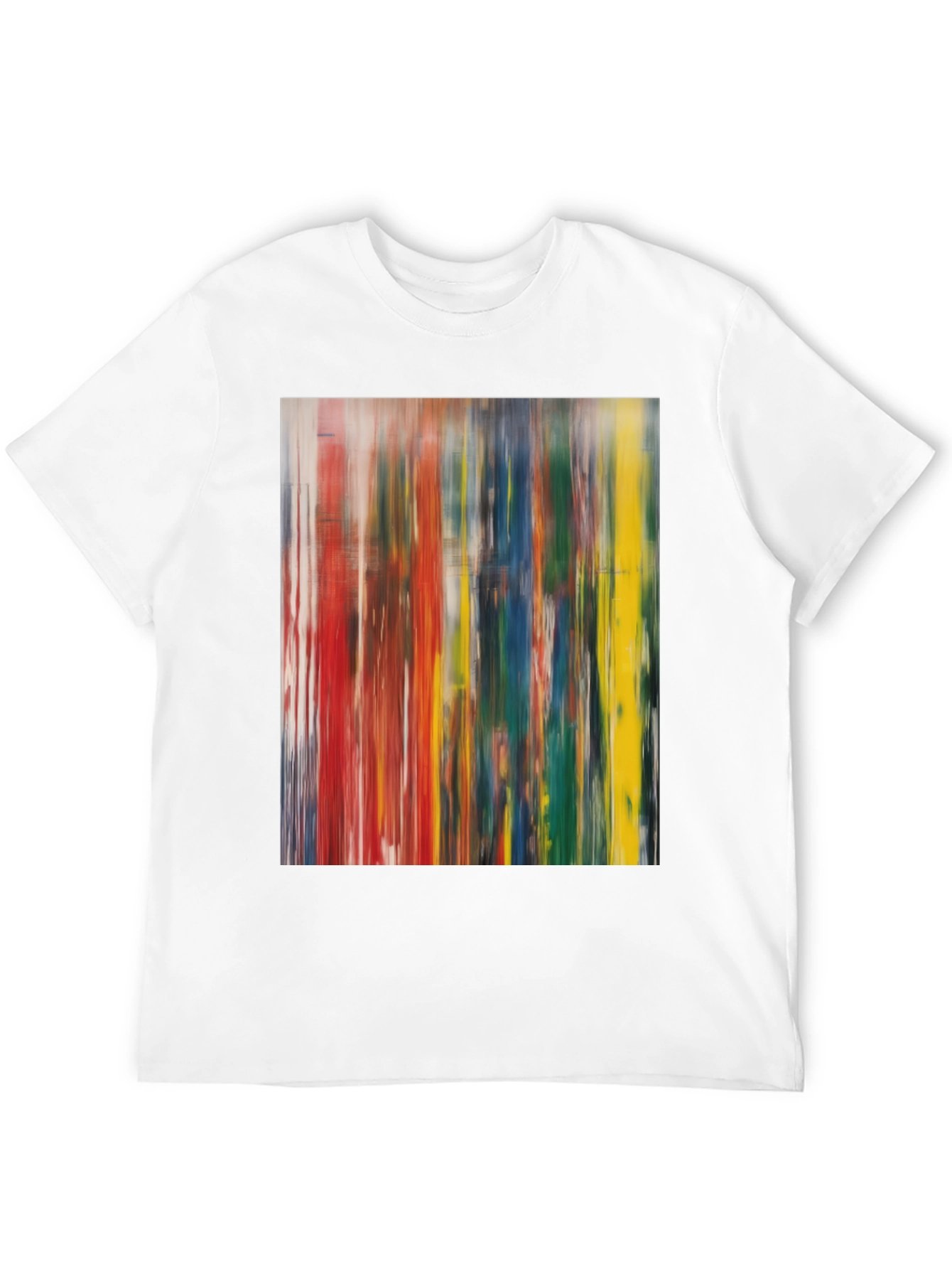 Black Abstract Art Print Black Cotton Tee view 12