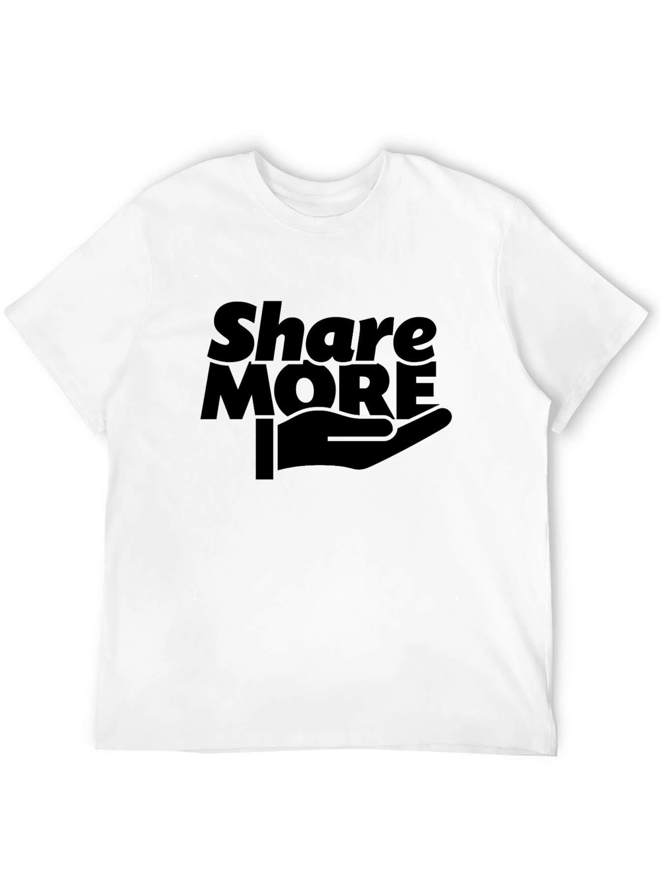 Black Share More Graphic Tee - Black Cotton T-Shirt view 12