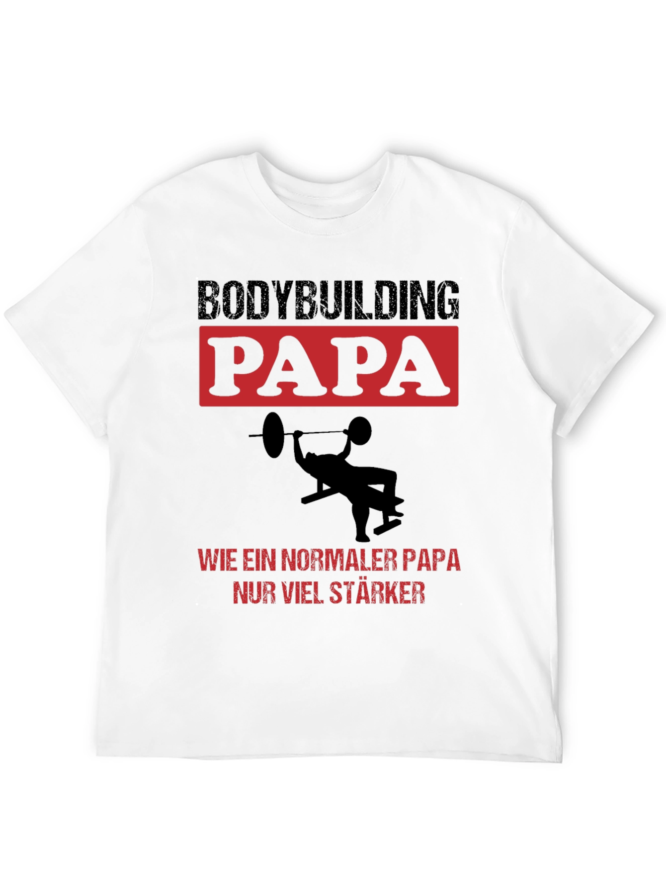Black Bodybuilding Papa T-Shirt - Strong Dad Edition view 12