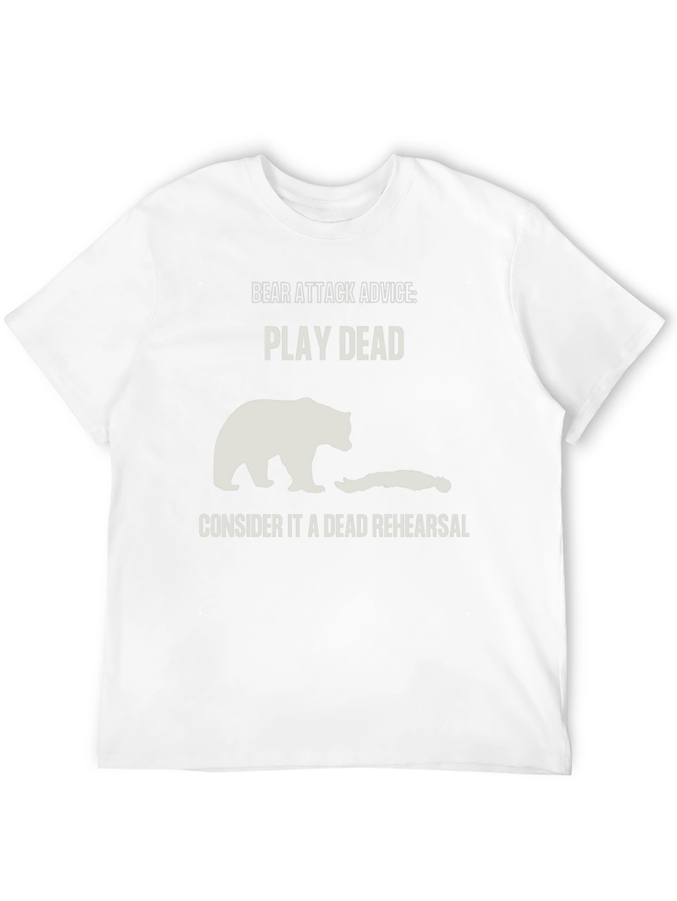Black Bear Attack Advice T-Shirt - Play Dead Rehearsal view 12