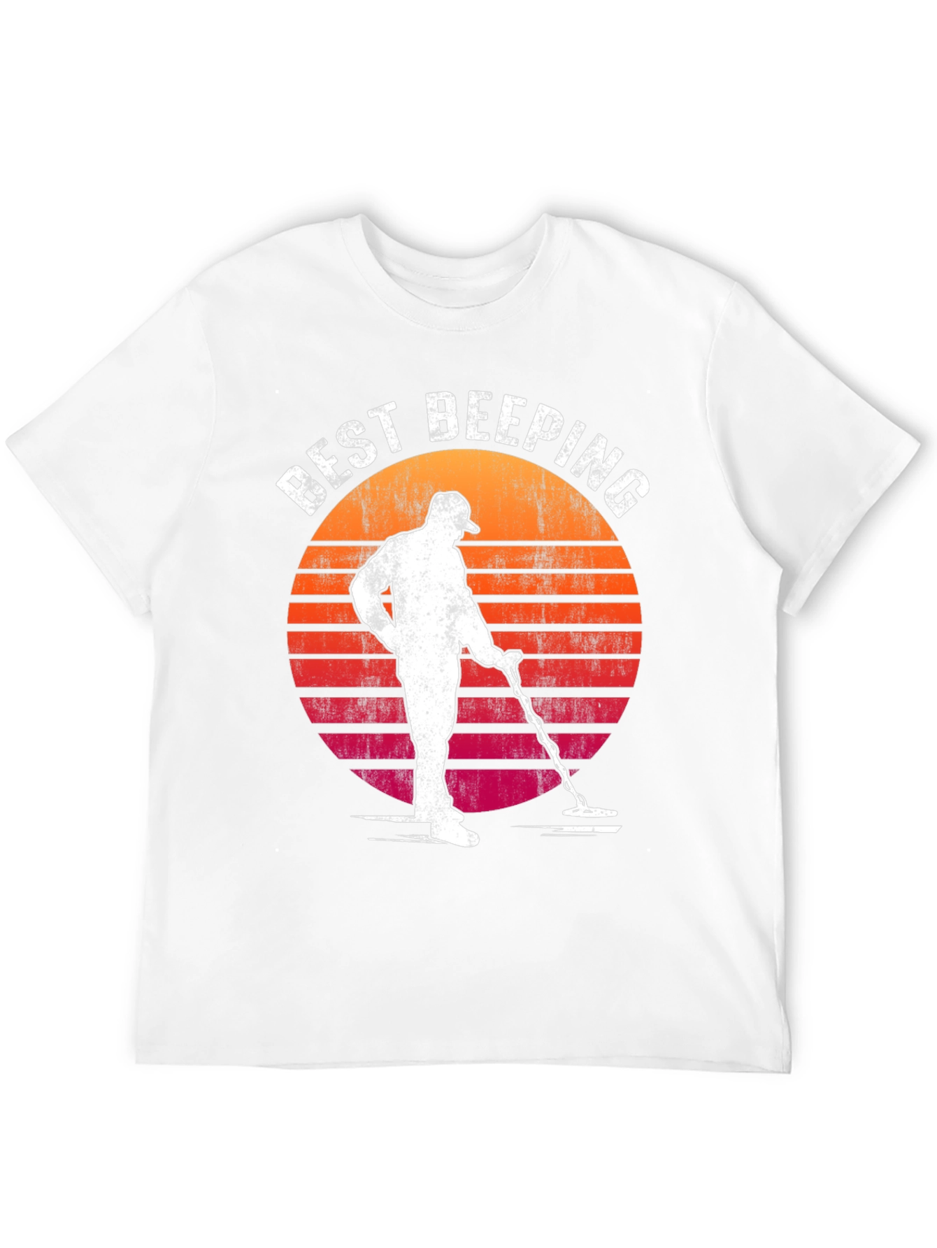 Black Best Beeping Retro Sunset Graphic T-Shirt view 12