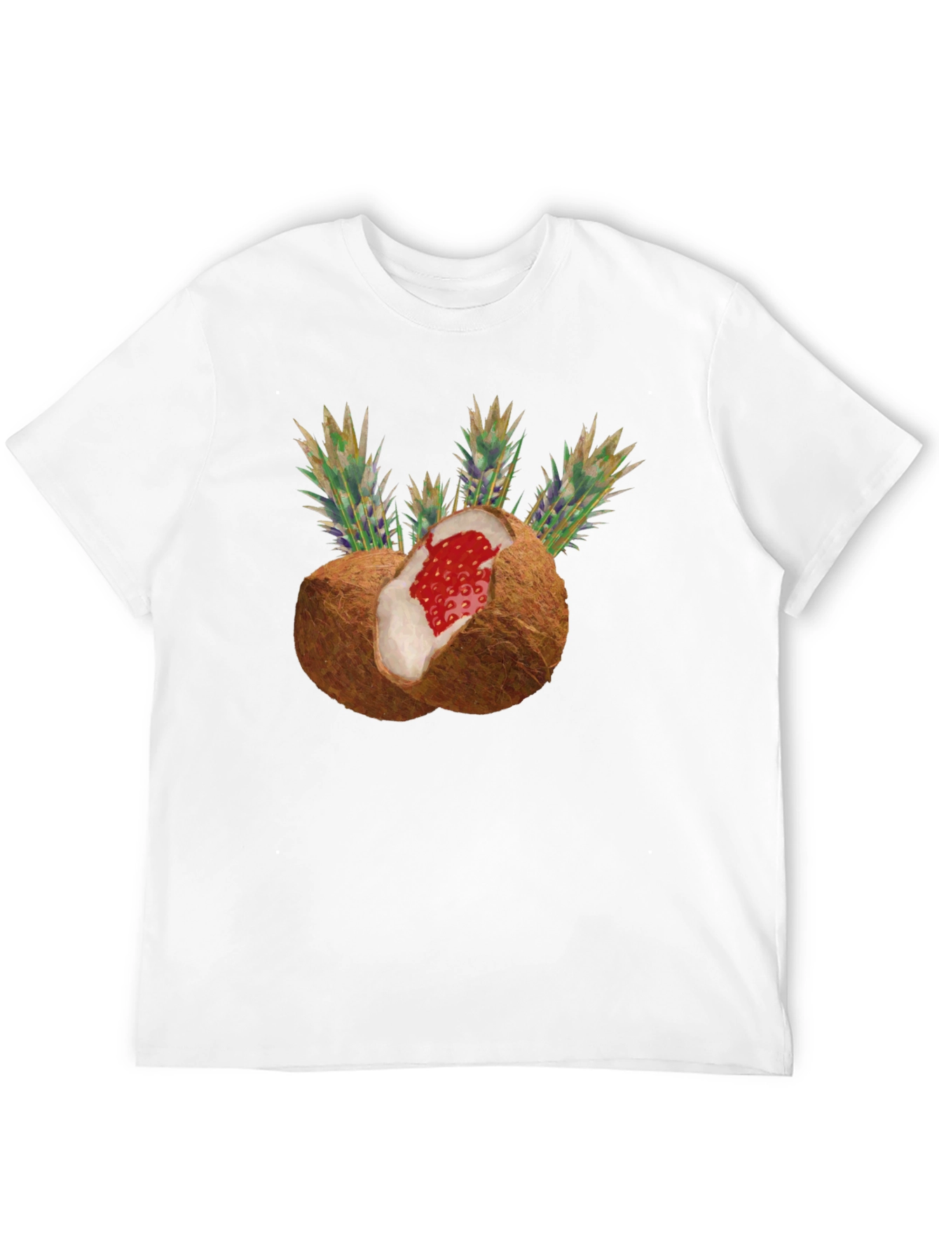 Black Coconut Strawberry Novelty Graphic Tee view 12