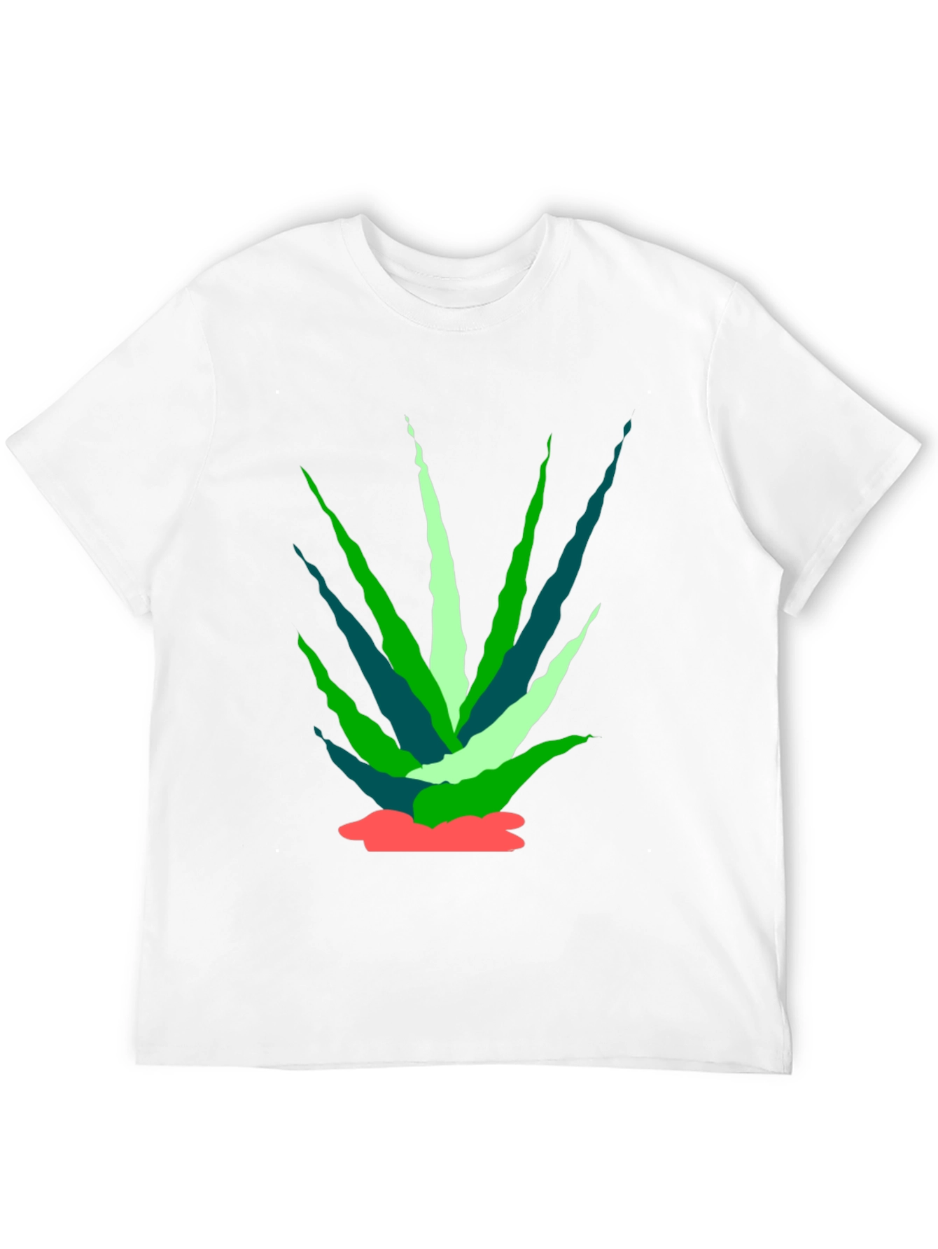 Black Abstract Agave Plant Black Tee view 12