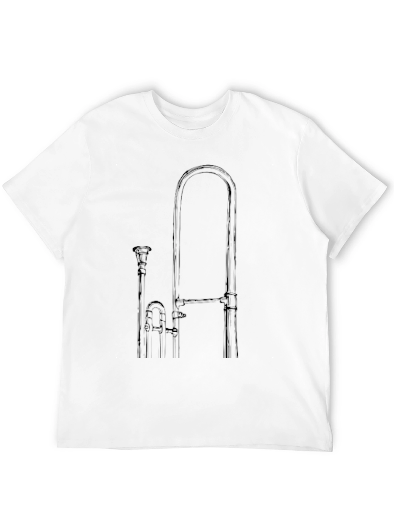 Black Trombone Graphic Black T-Shirt view 12