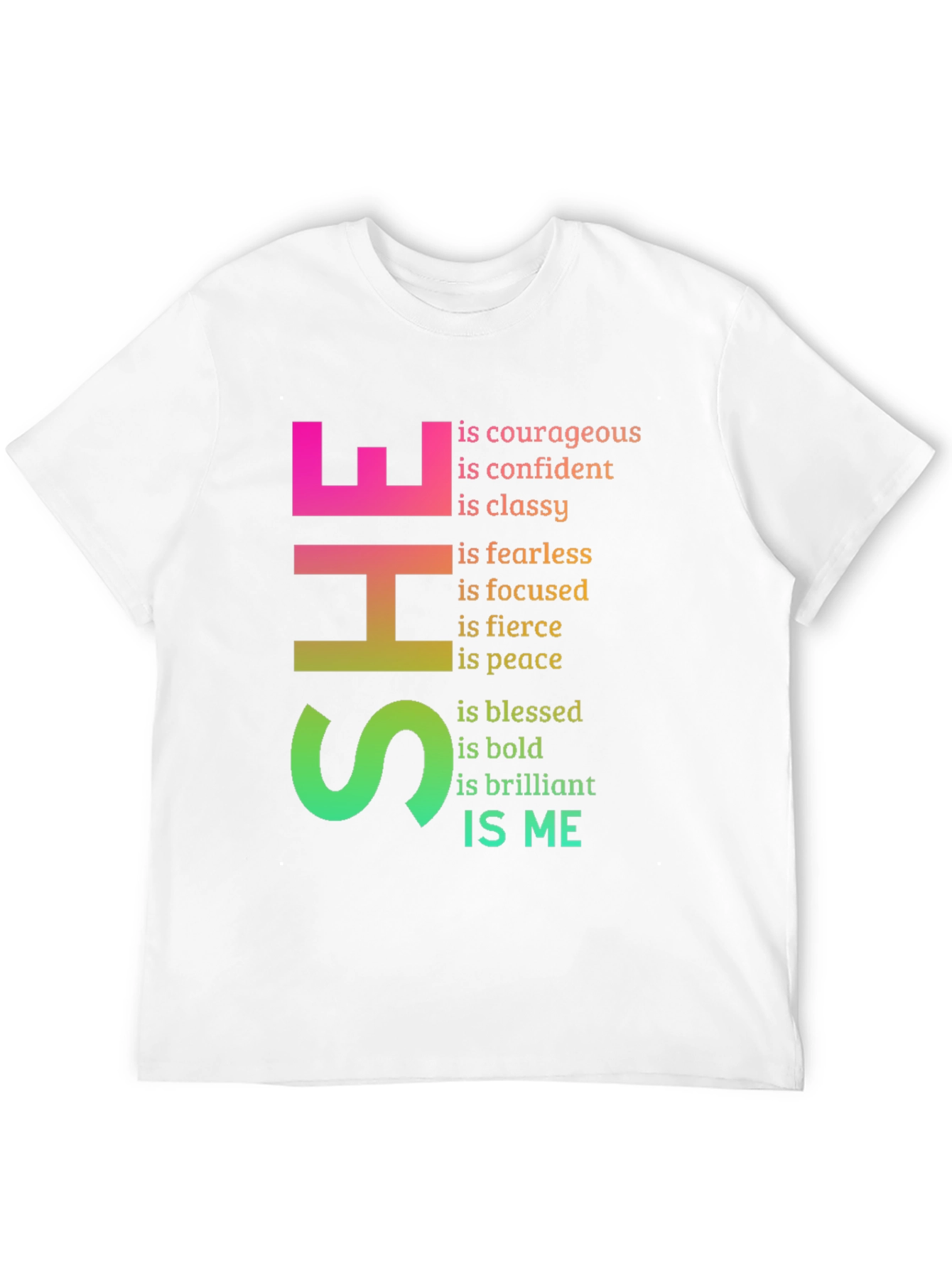 Black Empowered SHE Graphic T-Shirt - Bold & Brilliant Women's Tee view 12
