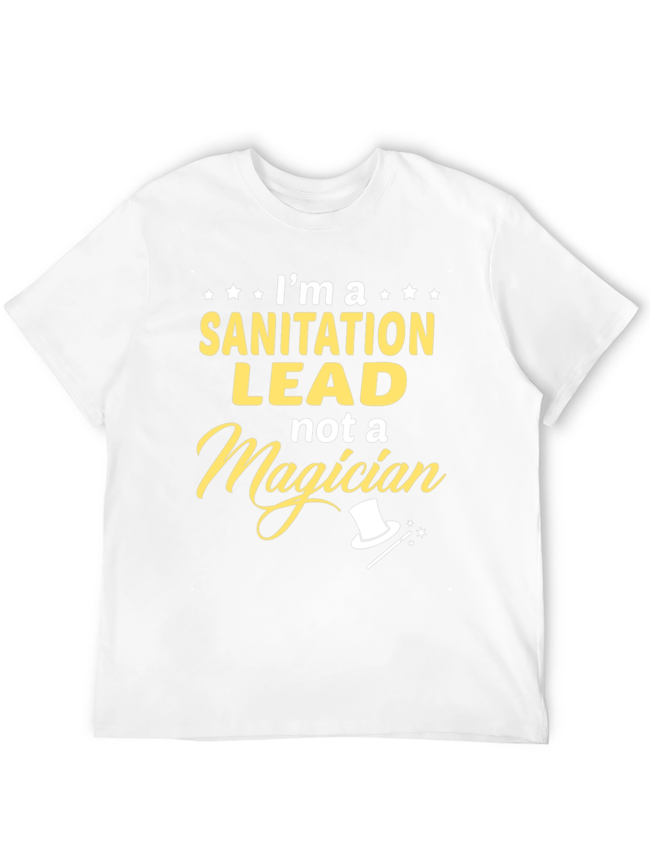 Black Sanitation Lead, Not a Magician T-Shirt view 12