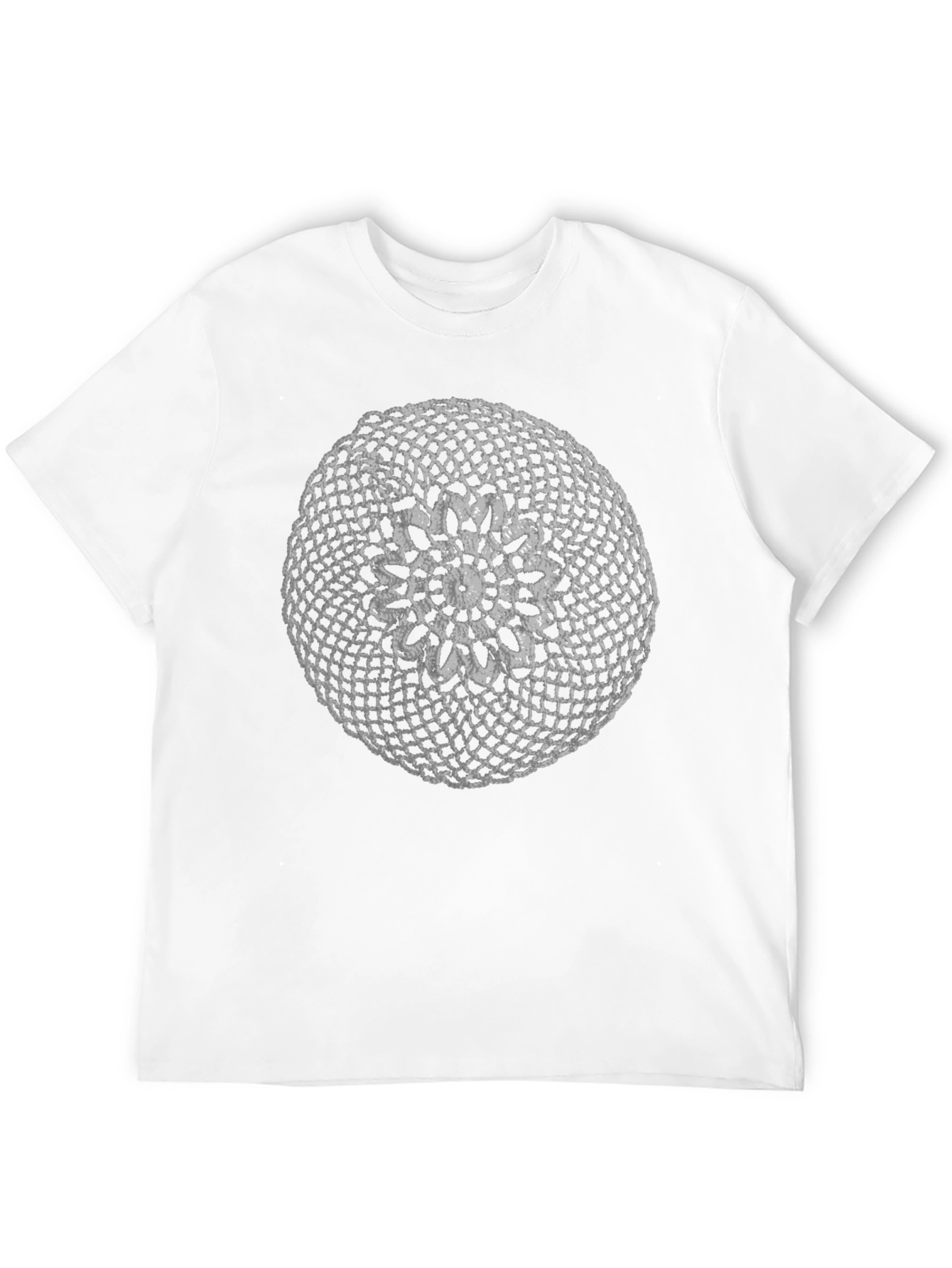 Black Vintage Crochet Mandala Graphic Tee view 12