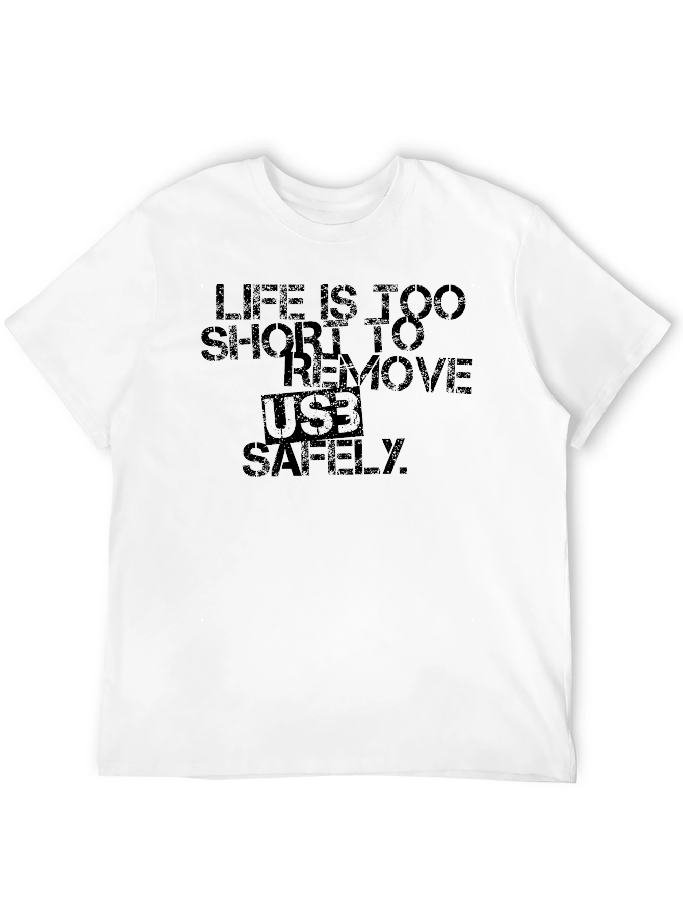 Black Life is Too Short USB T-Shirt view 12