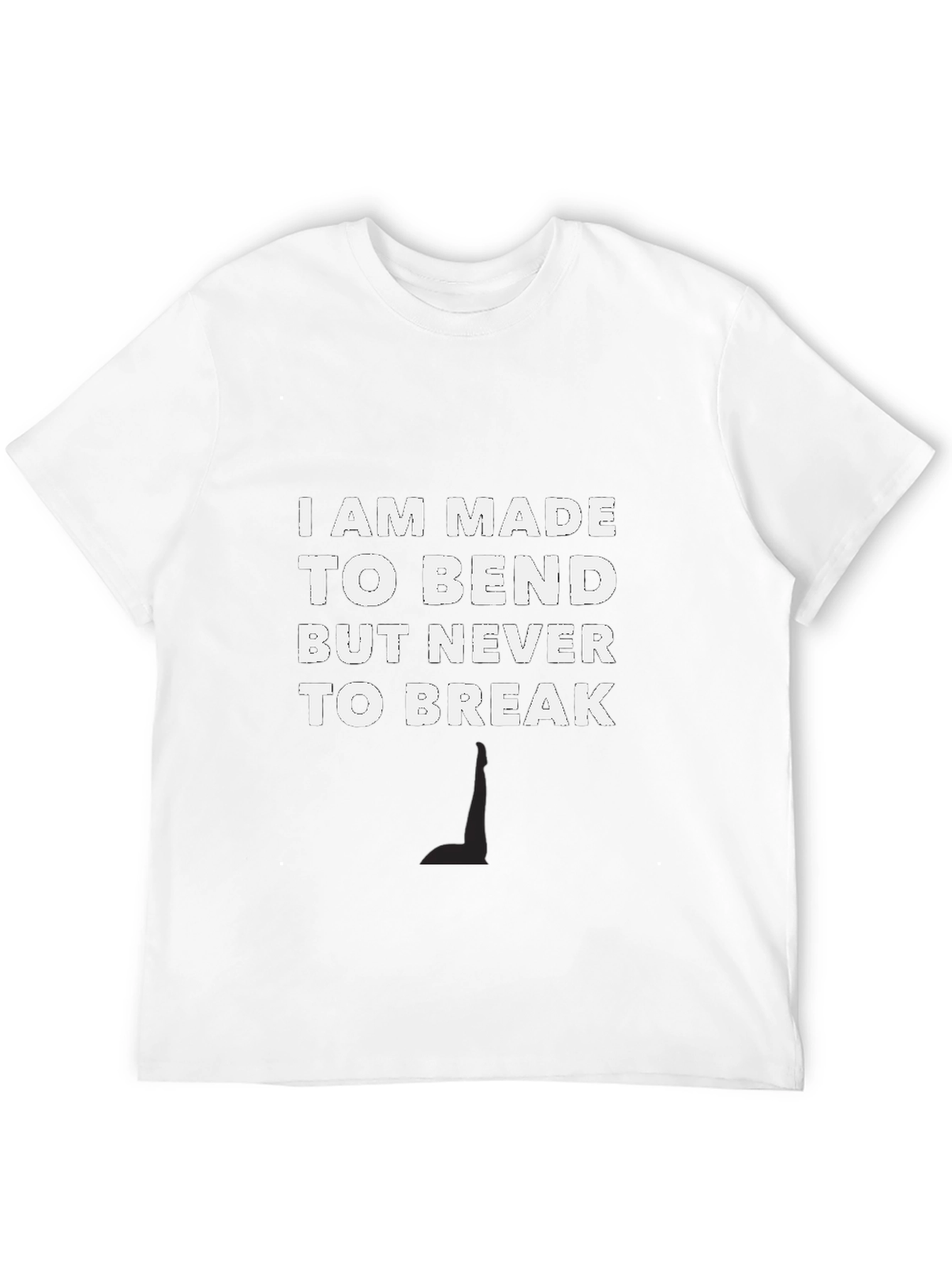 Black Resilient Black T-Shirt: Bend, Don't Break view 12