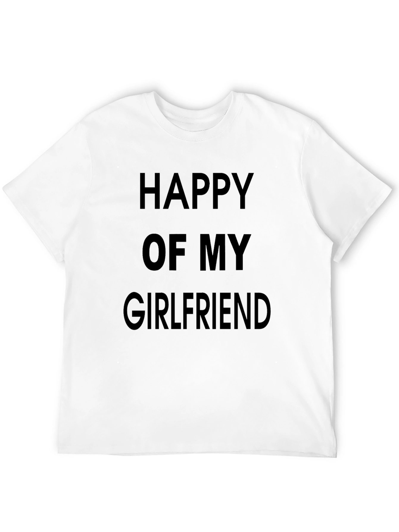 Black Happy of My Girlfriend Black Graphic Tee view 12