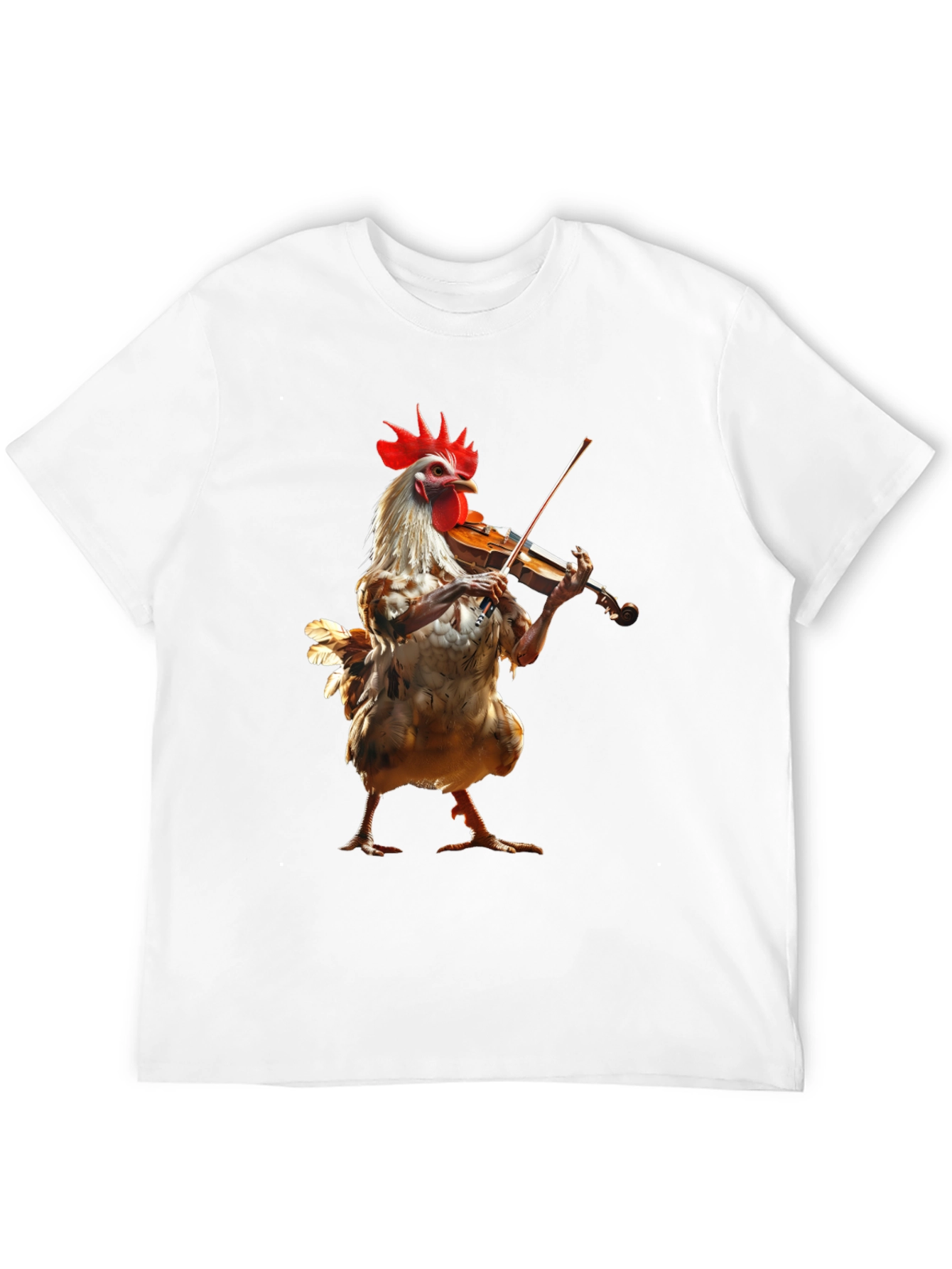Black Chicken Playing Violin Graphic Tee view 12